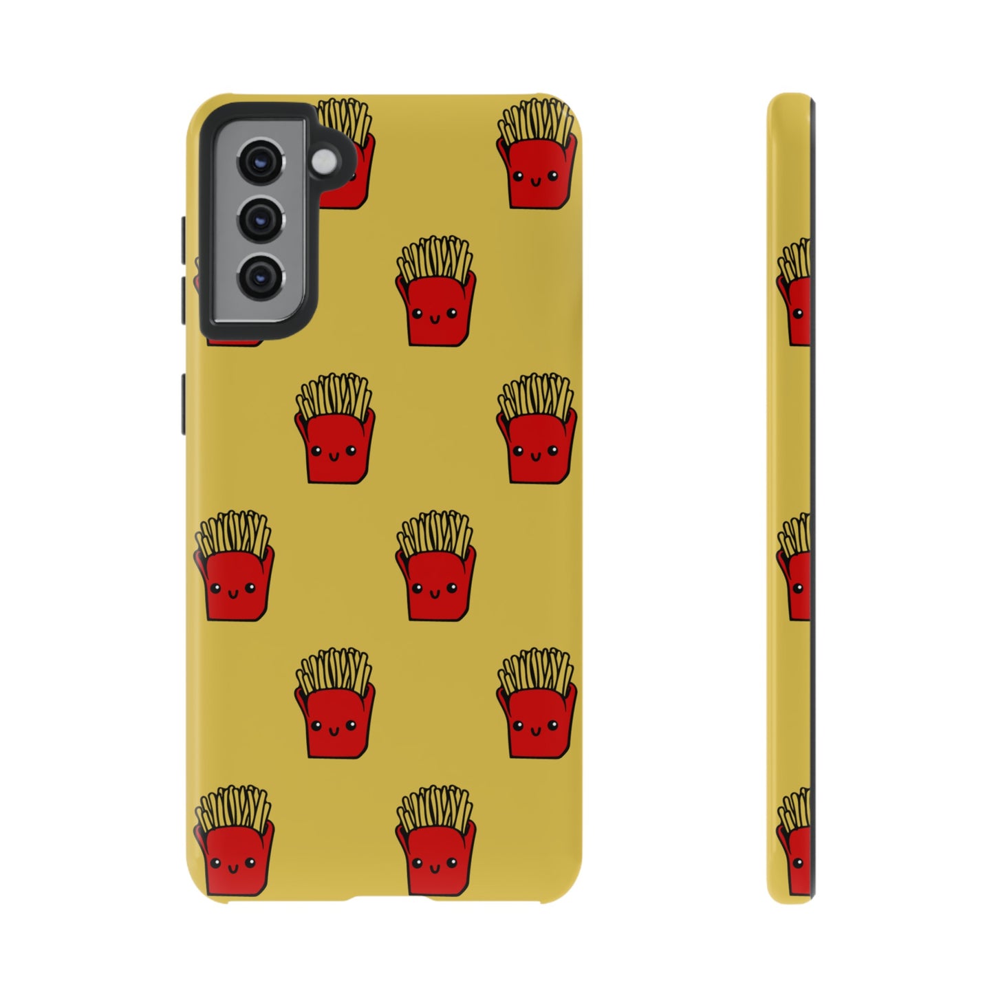 Smiling Fries Wallpaper Phone Case | iPhone 15 Plus/ Pro, 14, 13, 12| Google Pixel 7, Pro, 5| Samsung Galaxy S23 All Major Phone Models