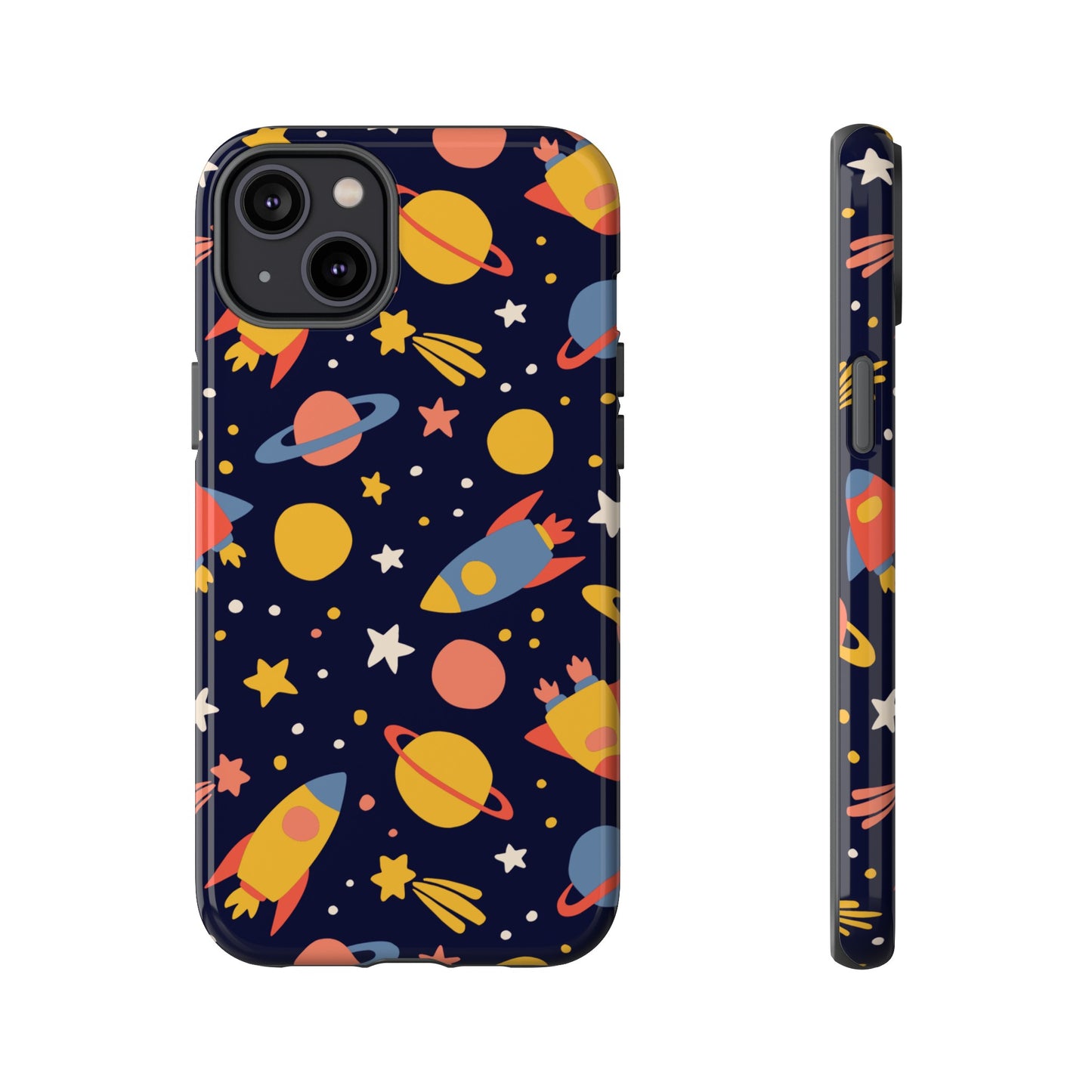 Cartoon Space Wallpaper Phone Case | iPhone 15 Plus/ Pro, 14, 13, 12| Google Pixel 7, Pro, 5| Samsung Galaxy S23 All Major Phone Models