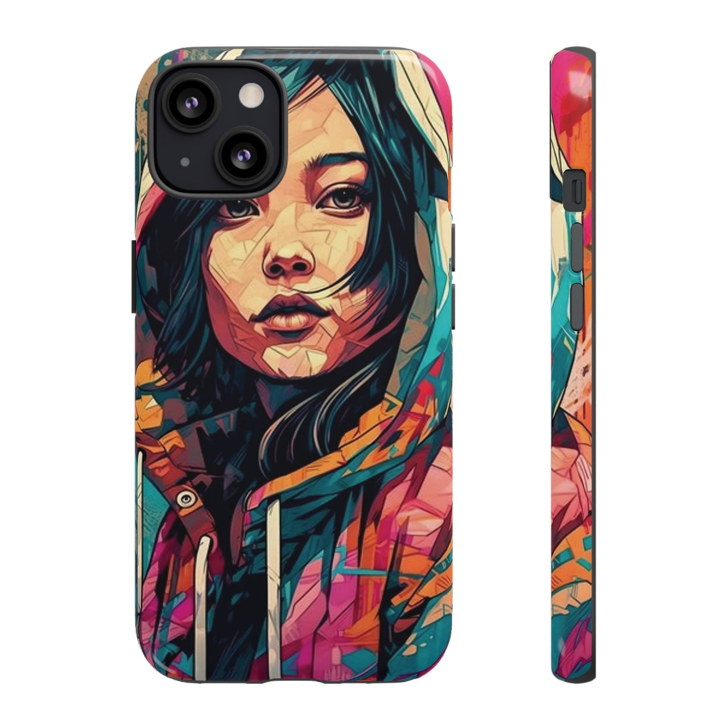 Girl Painting Wallpaper Phone Case | iPhone 15 Plus/ Pro, 14, 13, 12| Google Pixel 7, Pro, 5| Samsung Galaxy S23 All Major Phone Models