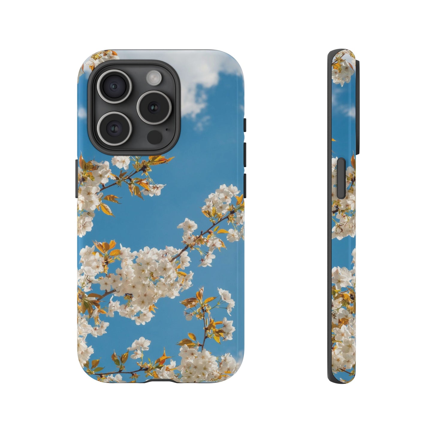 White Blossom Wallpaper Phone Case | iPhone 15 Plus/ Pro, 14, 13, 12| Google Pixel 7, Pro, 5| Samsung Galaxy S23 All Major Phone Models