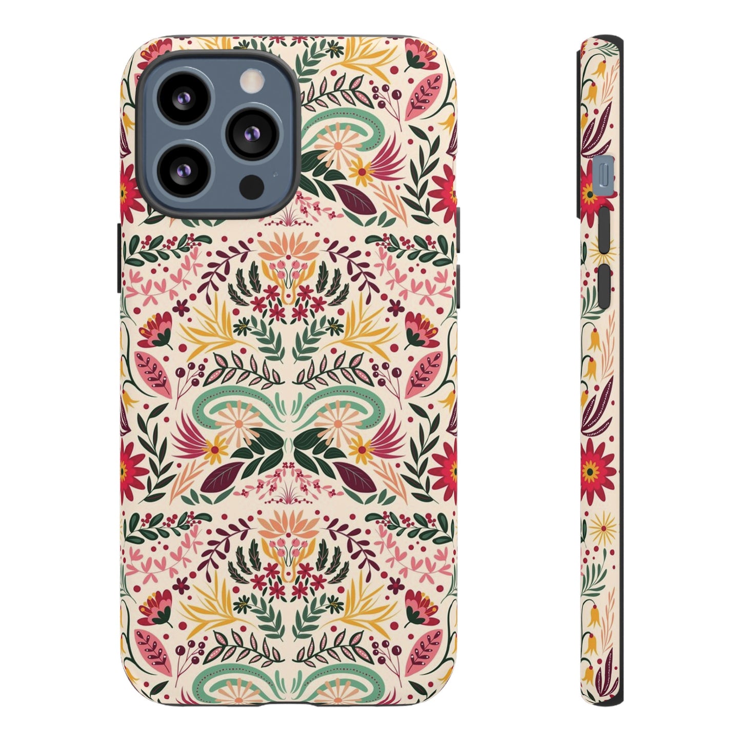 Bright Floral Wallpaper Phone Case | iPhone 15 Plus/ Pro, 14, 13, 12| Google Pixel 7, Pro, 5| Samsung Galaxy S23 All Major Phone Models