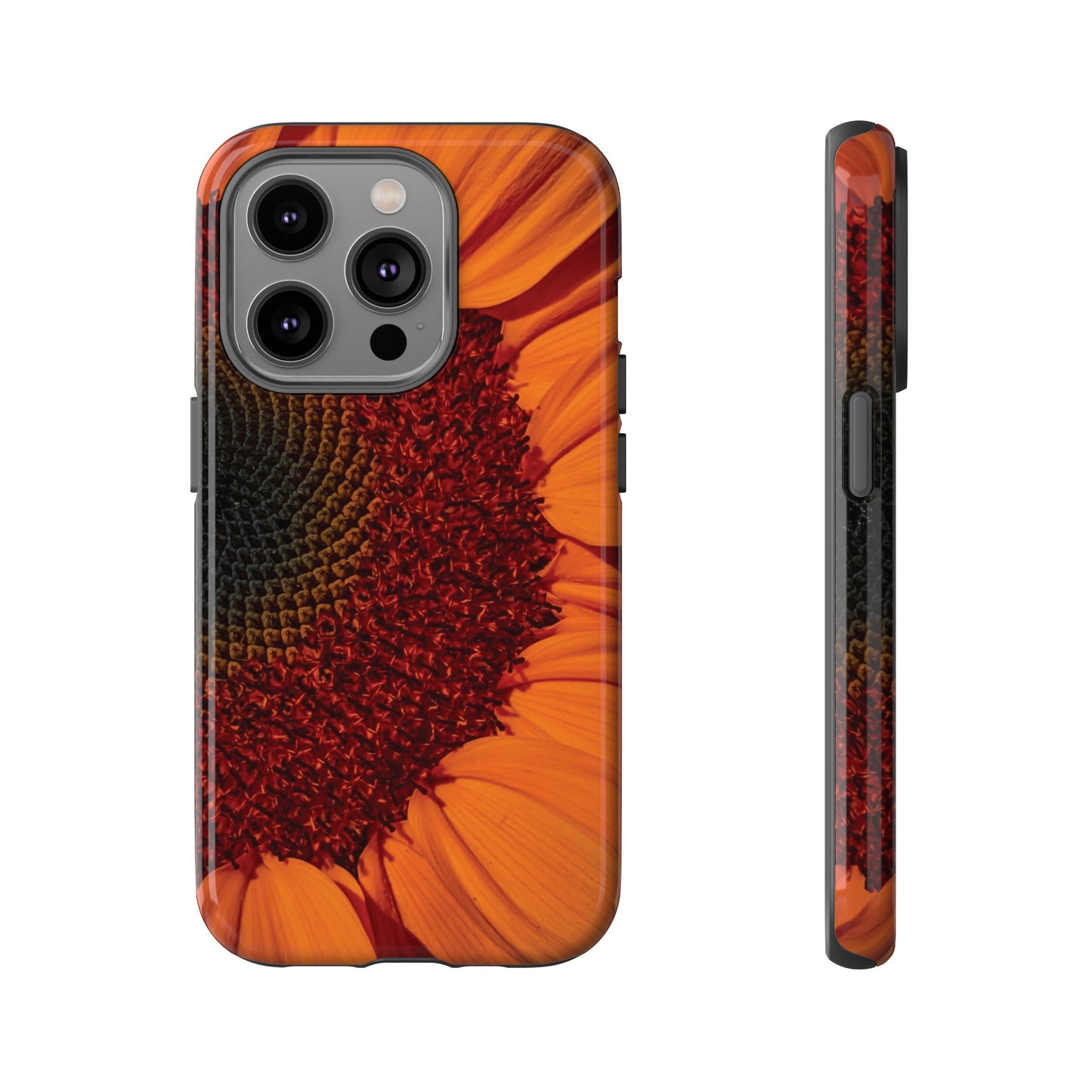 Orange Sunflower Wallpaper Phone Case | iPhone 15 Plus/ Pro, 14, 13, 12| Google Pixel 7, Pro, 5| Samsung Galaxy S23 All Major Phone Models