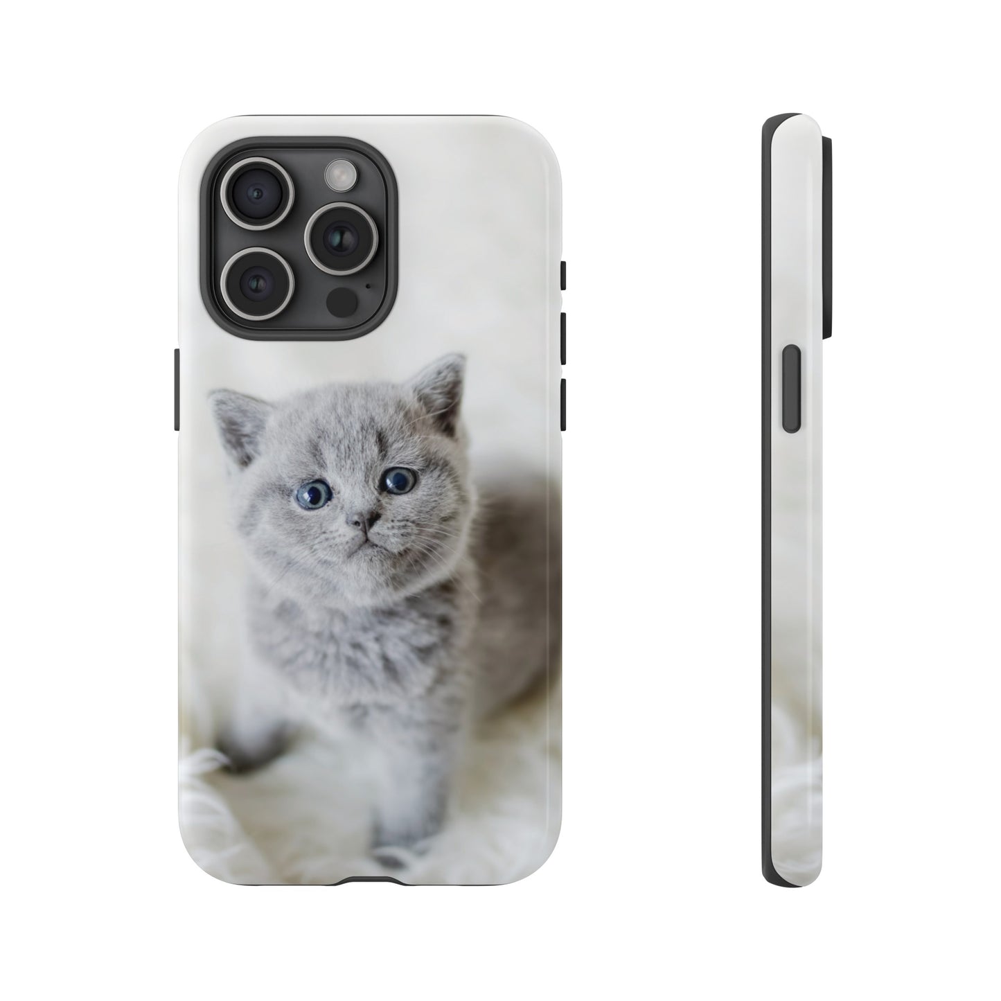 Grey Kitten Wallpaper Phone Case | iPhone 15 Plus/ Pro, 14, 13, 12| Google Pixel 7, Pro, 5| Samsung Galaxy S23 All Major Phone Models