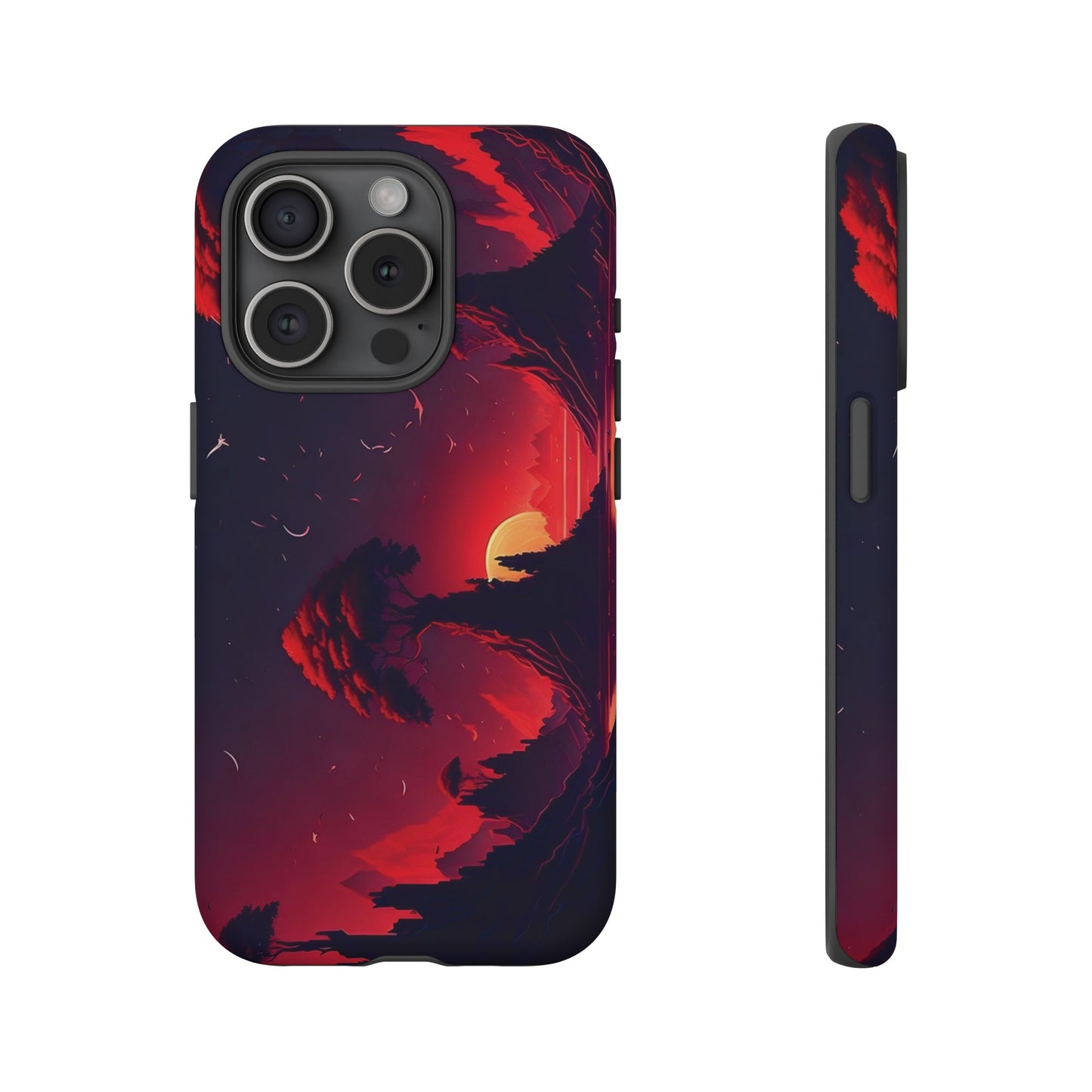 Red Sunset Wallpaper Phone Case | iPhone 15 Plus/ Pro, 14, 13, 12| Google Pixel 7, Pro, 5| Samsung Galaxy S23 All Major Phone Models