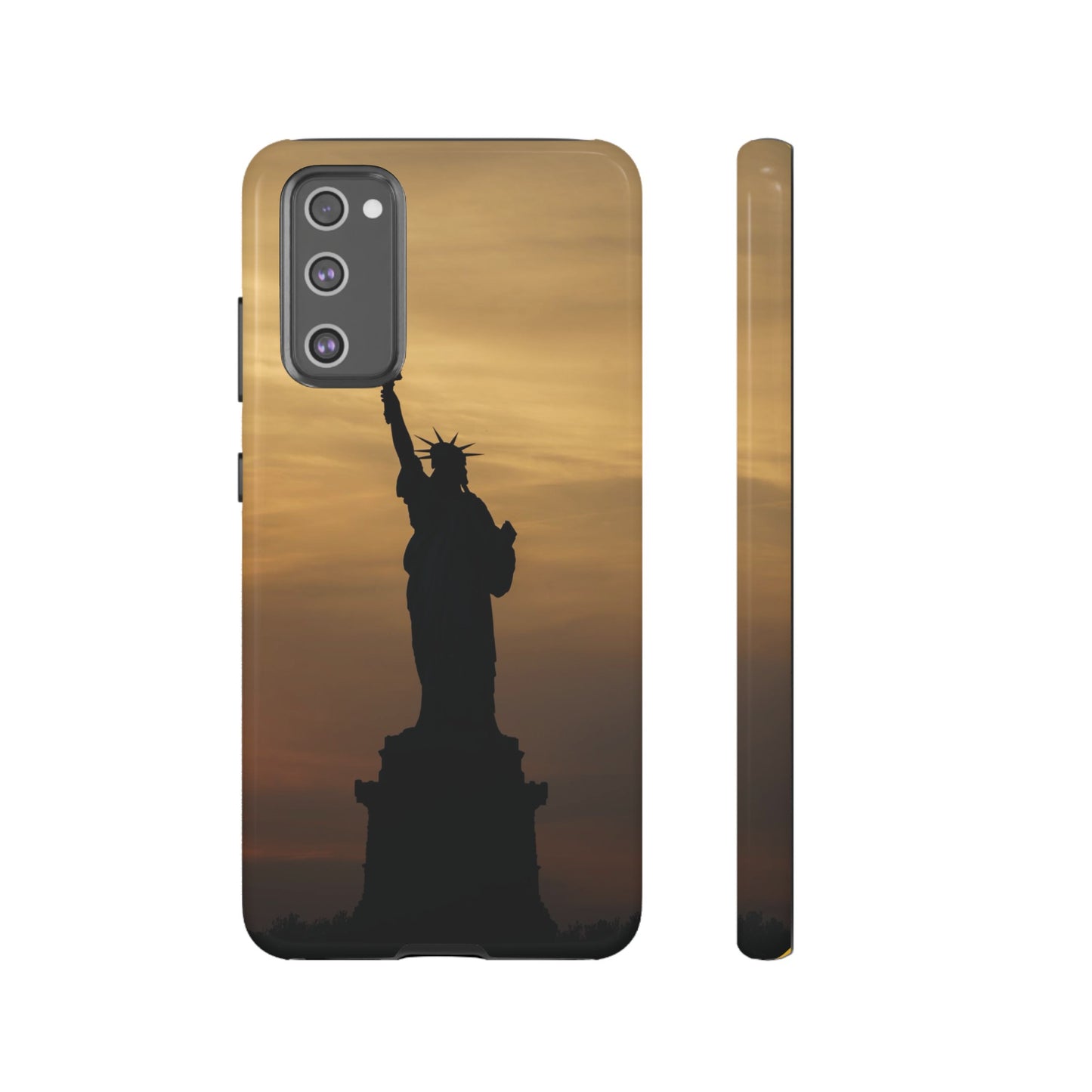 Silhouette Statue Of Liberty Wallpaper Phone Case | iPhone 15 Plus/ Pro, 14, 13, 12| Google Pixel 7, Pro, 5| Samsung Galaxy S23 All Major Phone Models