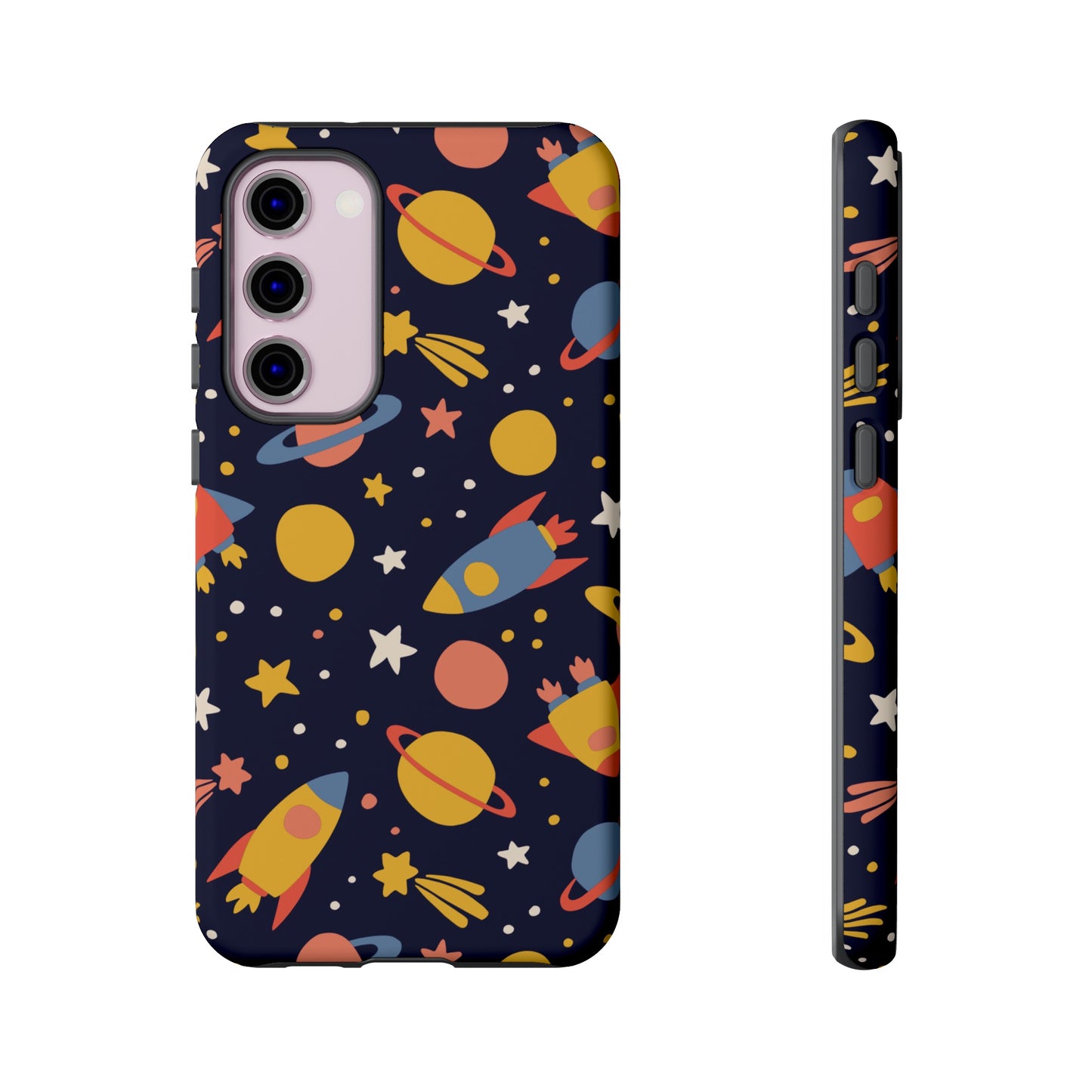 Cartoon Space Wallpaper Phone Case | iPhone 15 Plus/ Pro, 14, 13, 12| Google Pixel 7, Pro, 5| Samsung Galaxy S23 All Major Phone Models