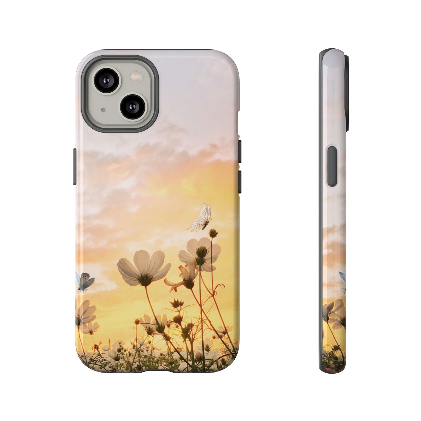 Flowers At Sunset Wallpaper Phone Case | iPhone 15 Plus/ Pro, 14, 13, 12| Google Pixel 7, Pro, 5| Samsung Galaxy S23 All Major Phone Models