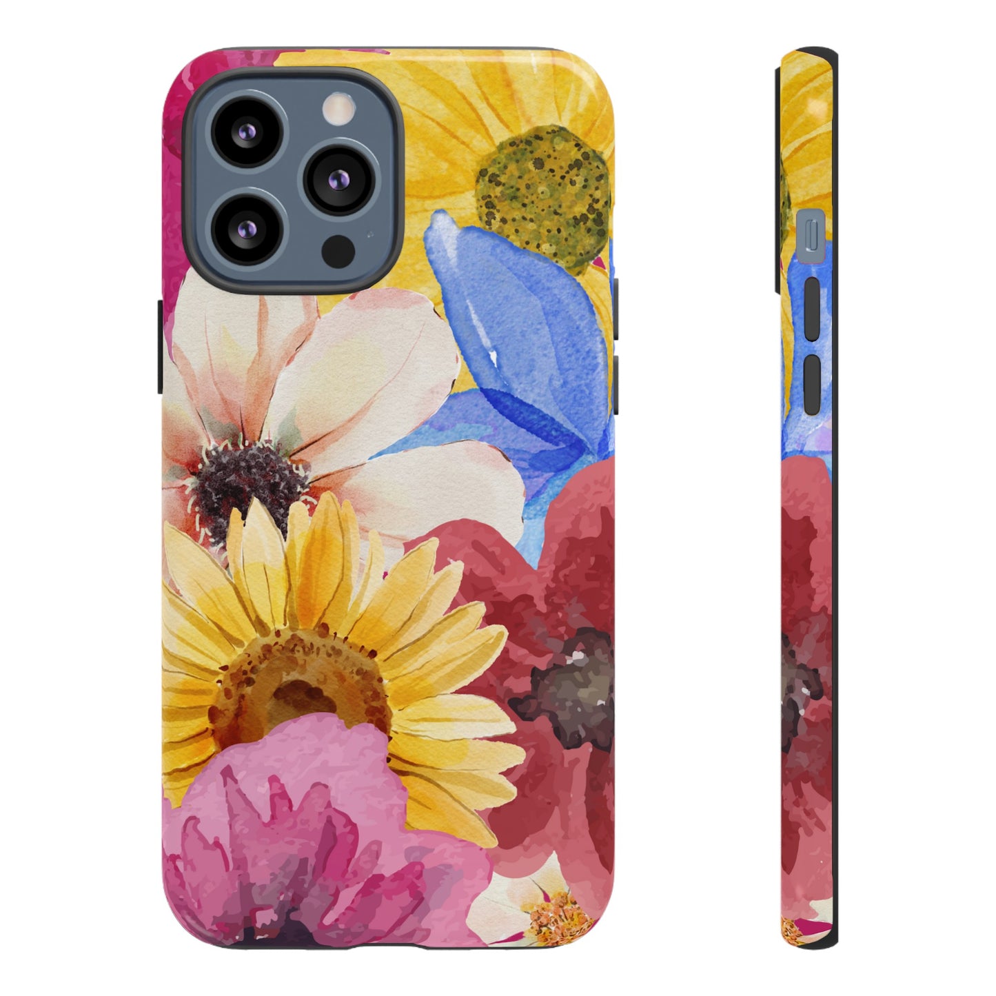 Overlapping Flowers Wallpaper Phone Case | iPhone 15 Plus/ Pro, 14, 13, 12| Google Pixel 7, Pro, 5| Samsung Galaxy S23 All Major Phone Models