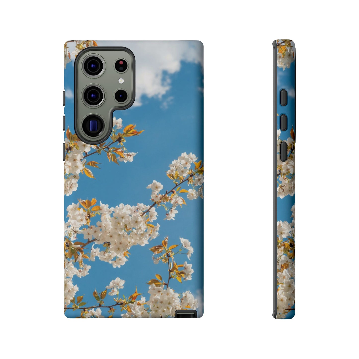 White Blossom Wallpaper Phone Case | iPhone 15 Plus/ Pro, 14, 13, 12| Google Pixel 7, Pro, 5| Samsung Galaxy S23 All Major Phone Models