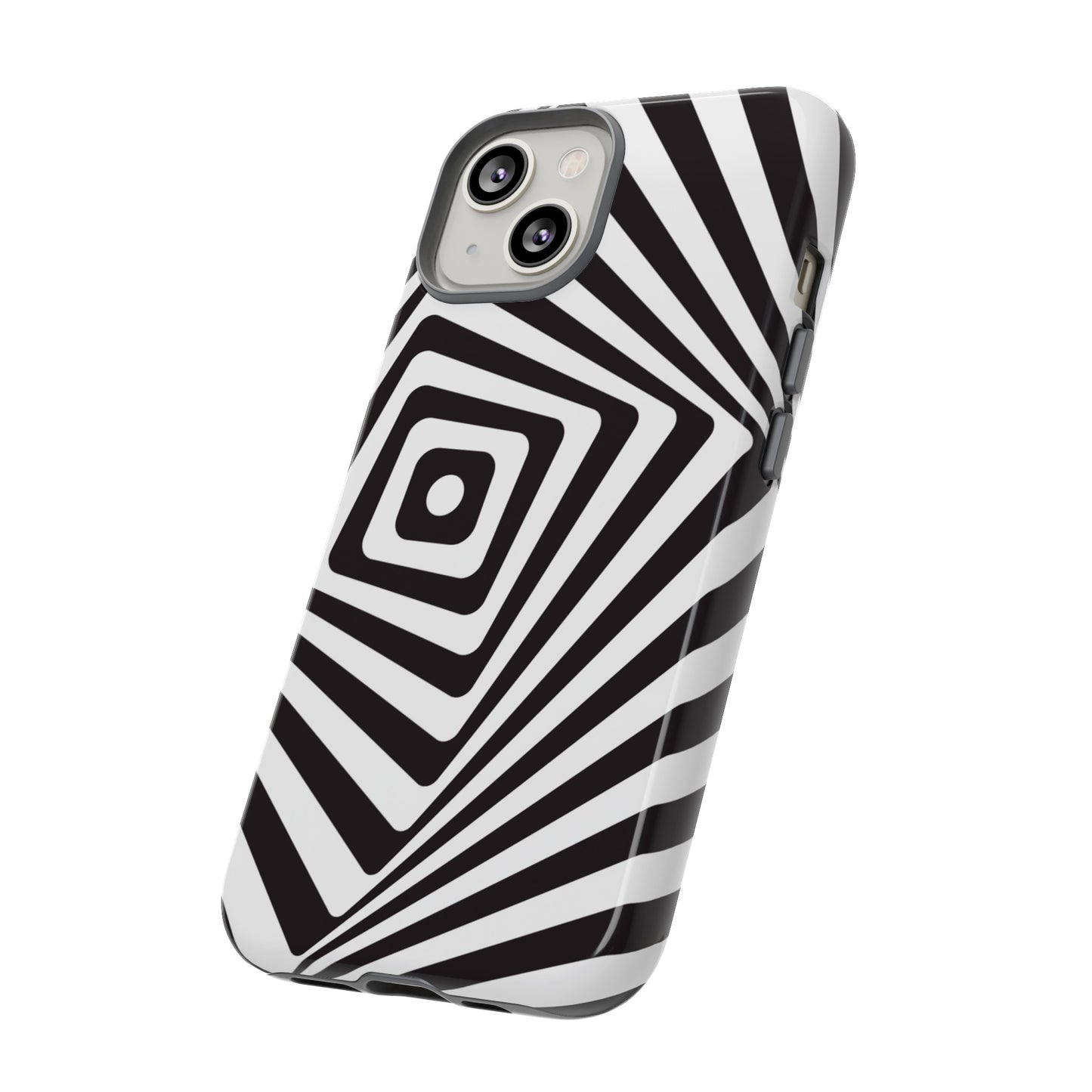 Black & White Spiral Wallpaper Phone Case | iPhone 15 Plus/ Pro, 14, 13, 12| Google Pixel 7, Pro, 5| Samsung Galaxy S23 All Major Phone Models