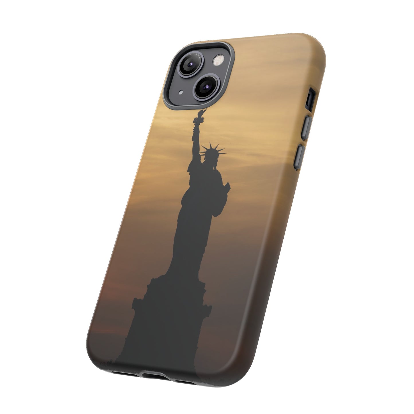 Silhouette Statue Of Liberty Wallpaper Phone Case | iPhone 15 Plus/ Pro, 14, 13, 12| Google Pixel 7, Pro, 5| Samsung Galaxy S23 All Major Phone Models