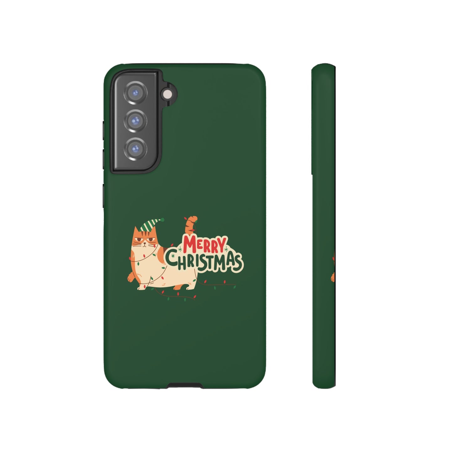 Cat Merry Christmas Phone Case | iPhone 15 Plus/ Pro, 14, 13, 12| Google Pixel 7, Pro, 5| Samsung Galaxy S23 All Major Phone Models