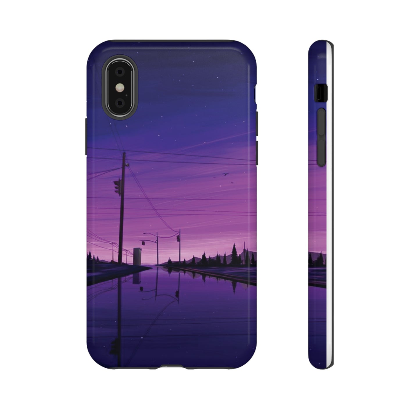 Purple Night Sky Wallpaper Phone Case | iPhone 15 Plus/ Pro, 14, 13, 12| Google Pixel 7, Pro, 5| Samsung Galaxy S23 All Major Phone Models