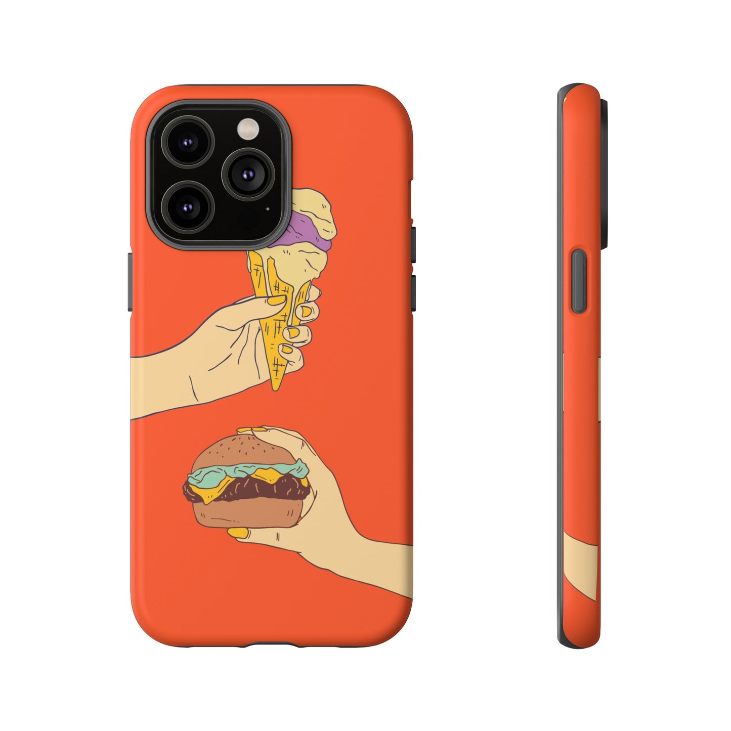 IceCream Or Hamburger? Phone Case | iPhone 15 Plus/ Pro, 14, 13, 12| Google Pixel 7, Pro, 5| Samsung Galaxy S23 All Major Phone Models