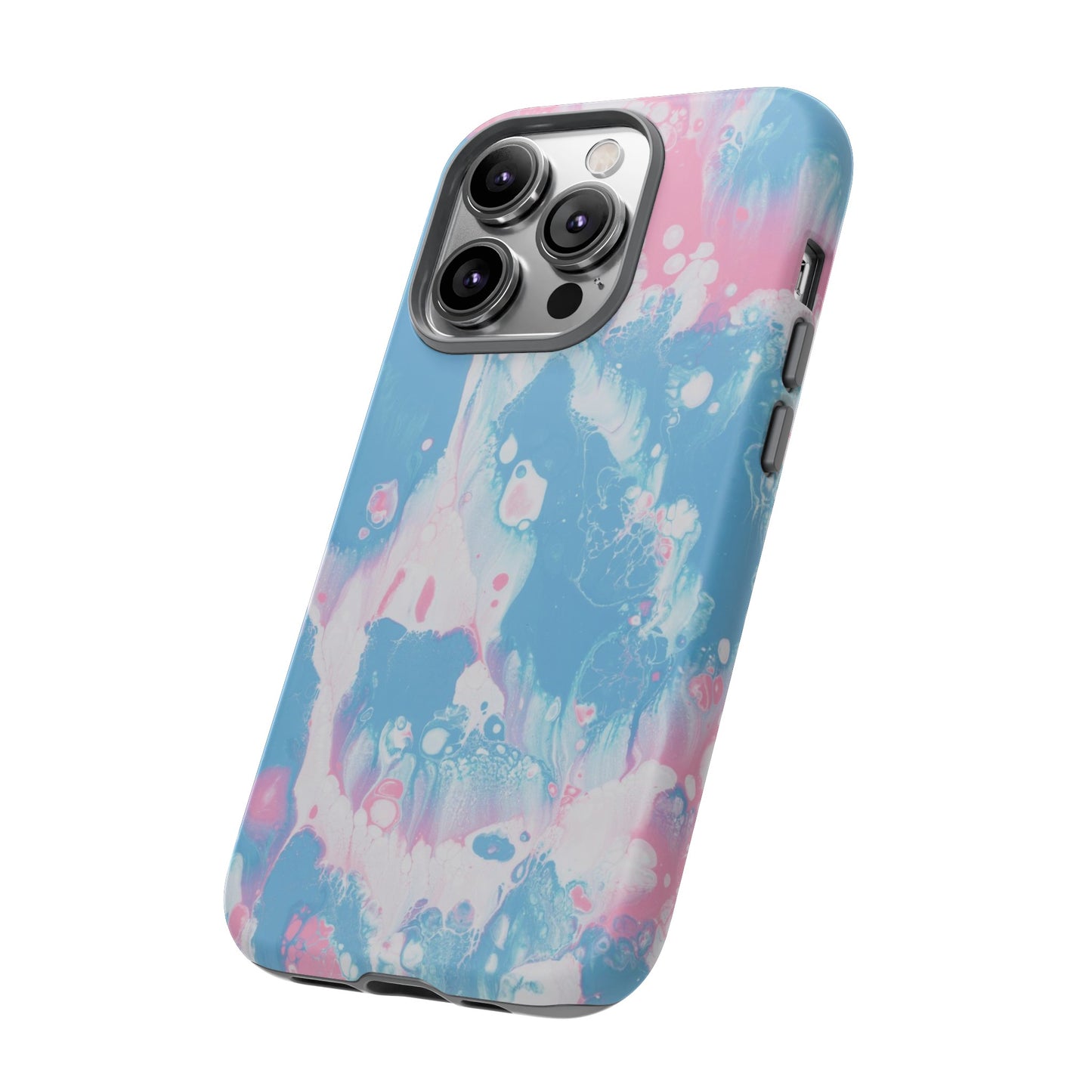 Baby Pink & Blue Resin Inspired Phone Case |iPhone 15 Plus/ Pro, 14, 13, 12|Google Pixel 7, Pro, 5|Samsung Galaxy S23 All Major Phone Models