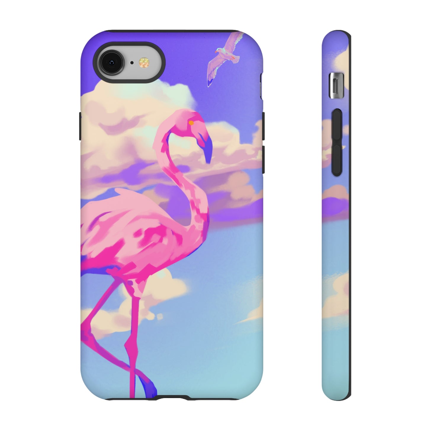 Flamingo In The Clouds Phone Case | iPhone 15 Plus/ Pro, 14, 13, 12| Google Pixel 7, Pro, 5| Samsung Galaxy S23 All Major Phone Models