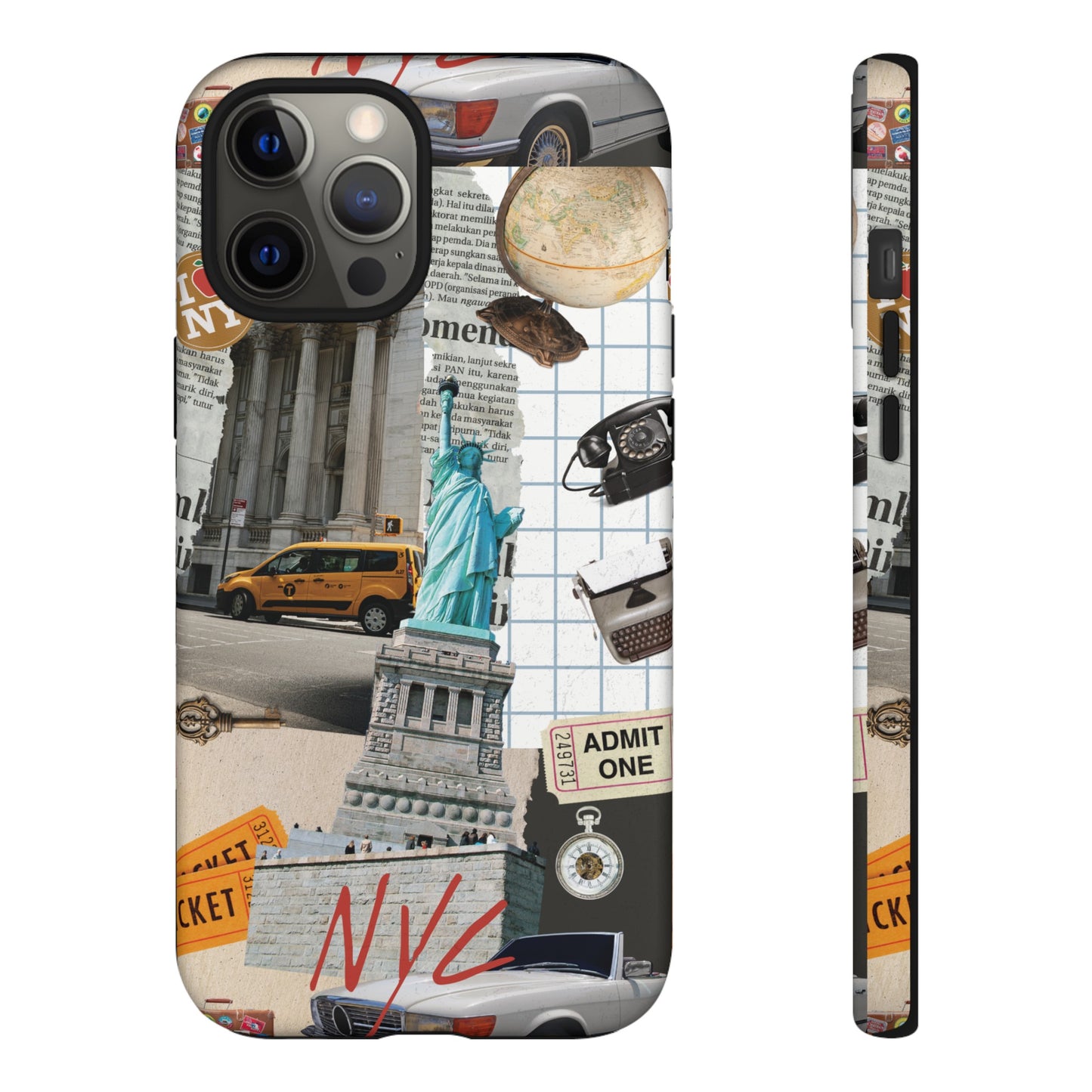 New York City Collage Wallpaper Phone Case | iPhone 15 Plus/ Pro, 14, 13, 12| Google Pixel 7, Pro, 5| Samsung Galaxy S23 All Major Phone Models