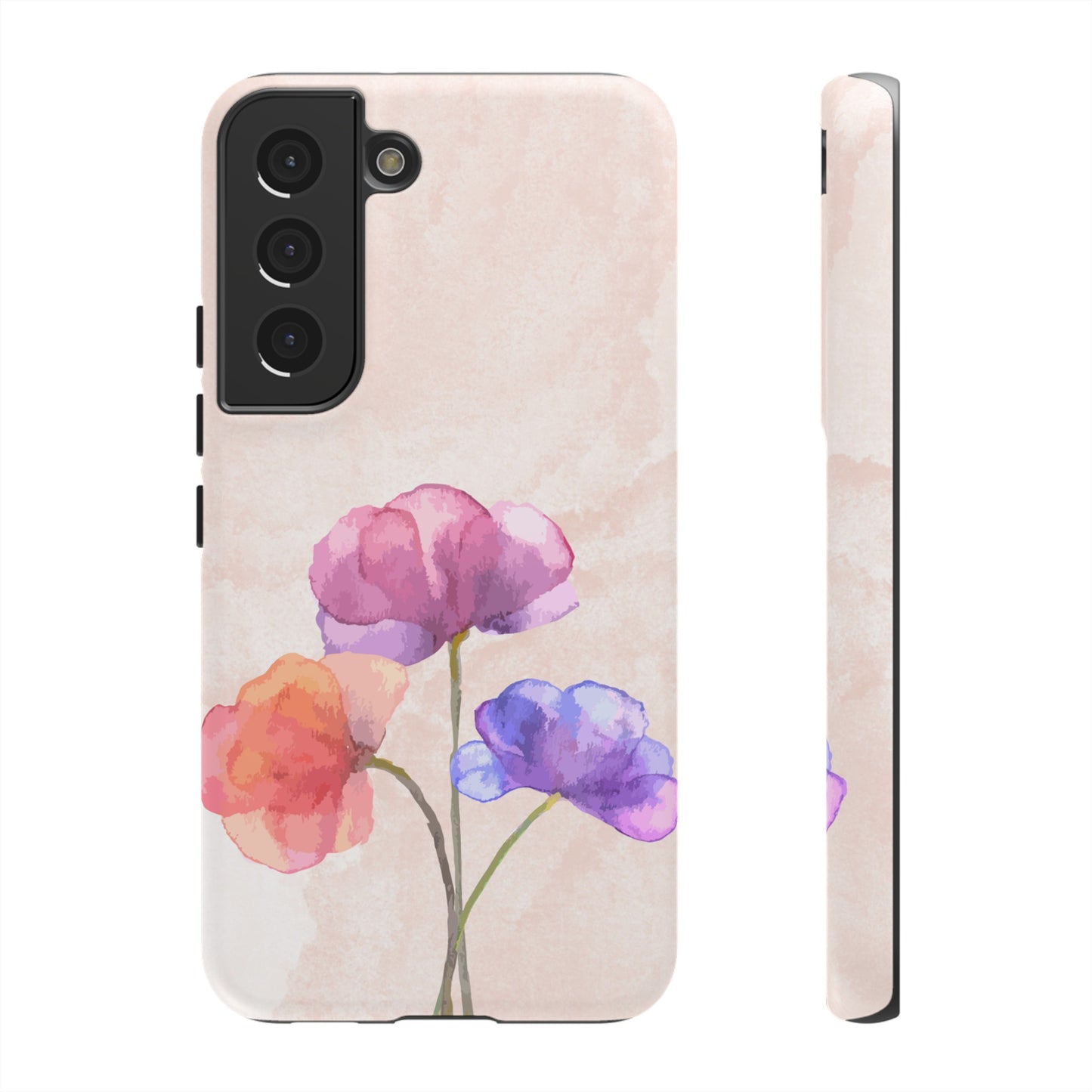 Three Flowers Wallpaper Phone Case | iPhone 15 Plus/ Pro, 14, 13, 12| Google Pixel 7, Pro, 5| Samsung Galaxy S23 All Major Phone Models