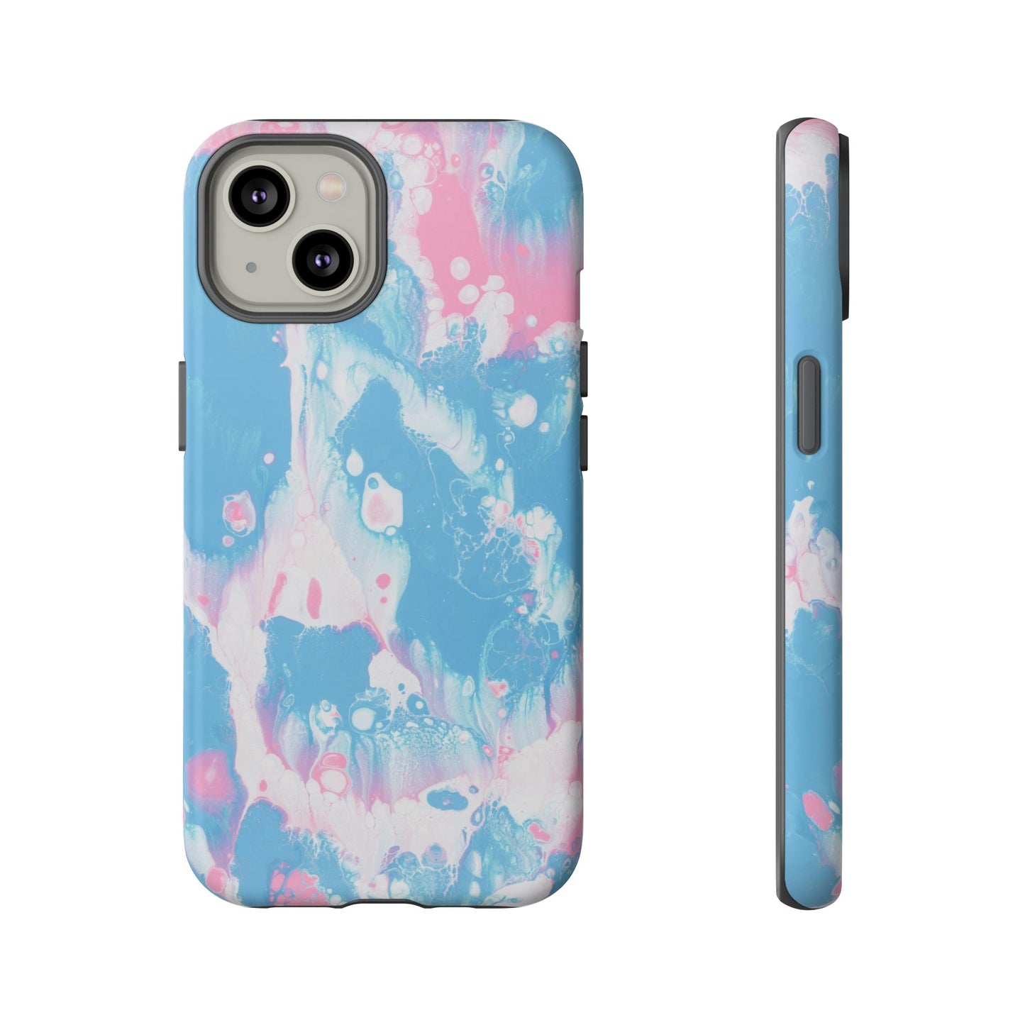 Baby Pink & Blue Resin Inspired Phone Case |iPhone 15 Plus/ Pro, 14, 13, 12|Google Pixel 7, Pro, 5|Samsung Galaxy S23 All Major Phone Models