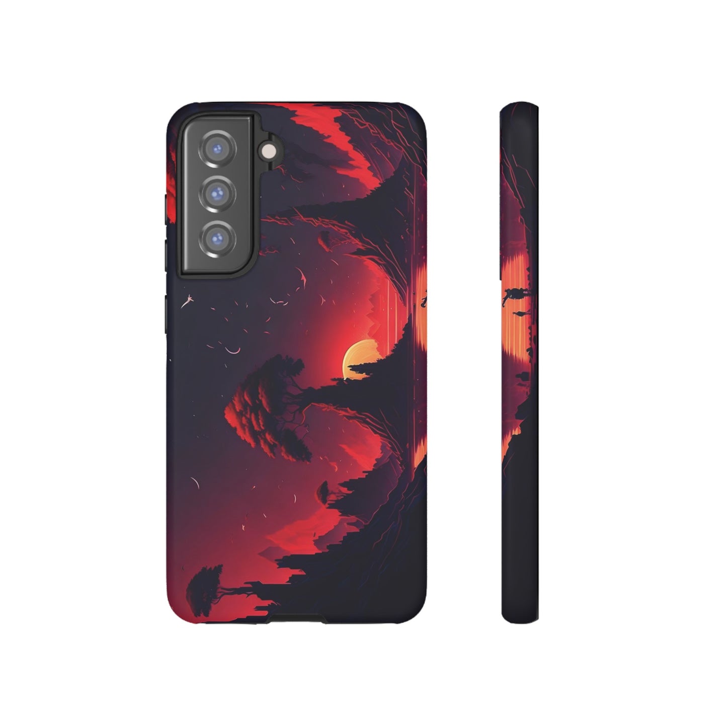 Red Sunset Wallpaper Phone Case | iPhone 15 Plus/ Pro, 14, 13, 12| Google Pixel 7, Pro, 5| Samsung Galaxy S23 All Major Phone Models