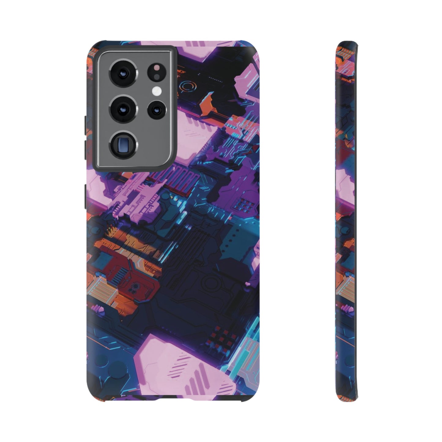 Purple Circuit Board Wallpaper Phone Case | iPhone 15 Plus/ Pro, 14, 13, 12| Google Pixel 7, Pro, 5| Samsung Galaxy S23 All Major Phone Models