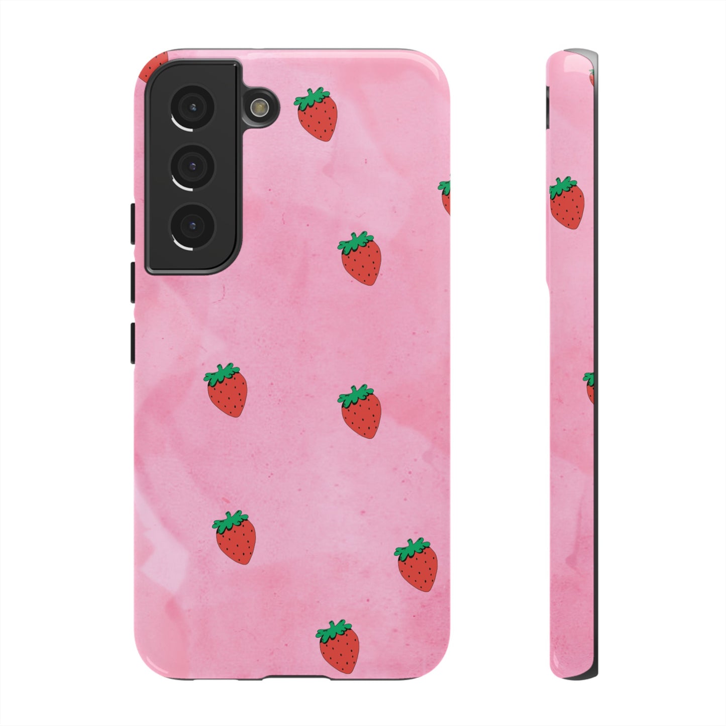 Strawberry Wallpaper Phone Case | iPhone 15 Plus/ Pro, 14, 13, 12| Google Pixel 7, Pro, 5| Samsung Galaxy S23 All Major Phone Models