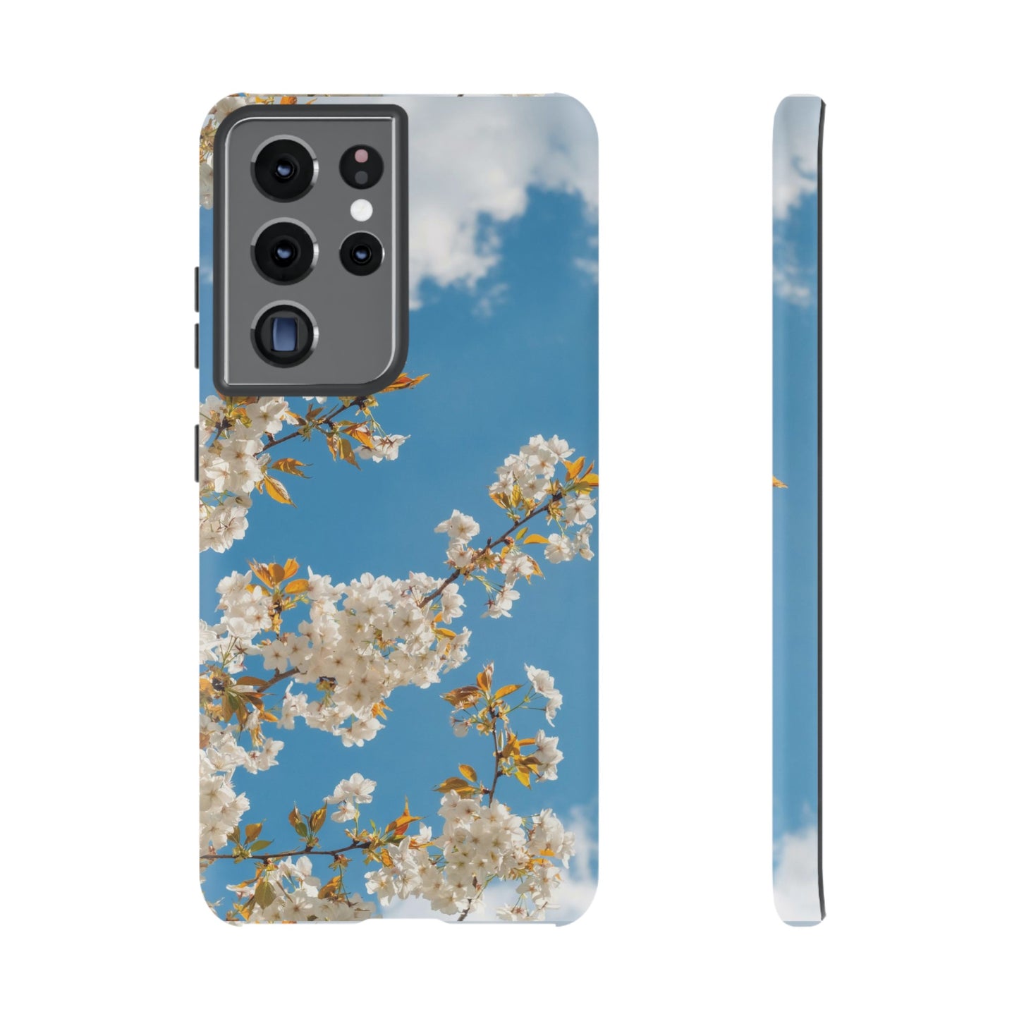 White Blossom Wallpaper Phone Case | iPhone 15 Plus/ Pro, 14, 13, 12| Google Pixel 7, Pro, 5| Samsung Galaxy S23 All Major Phone Models