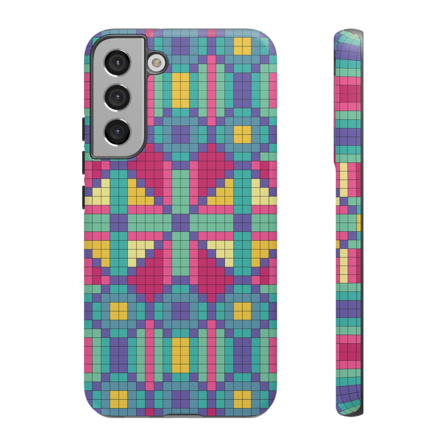 Block Geometric Wallpaper Phone Case | iPhone 15 Plus/ Pro, 14, 13, 12| Google Pixel 7, Pro, 5| Samsung Galaxy S23 All Major Phone Models