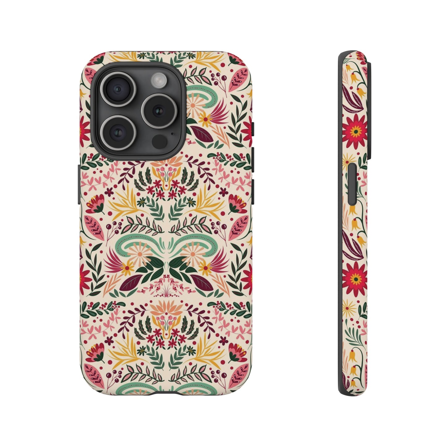 Bright Floral Wallpaper Phone Case | iPhone 15 Plus/ Pro, 14, 13, 12| Google Pixel 7, Pro, 5| Samsung Galaxy S23 All Major Phone Models