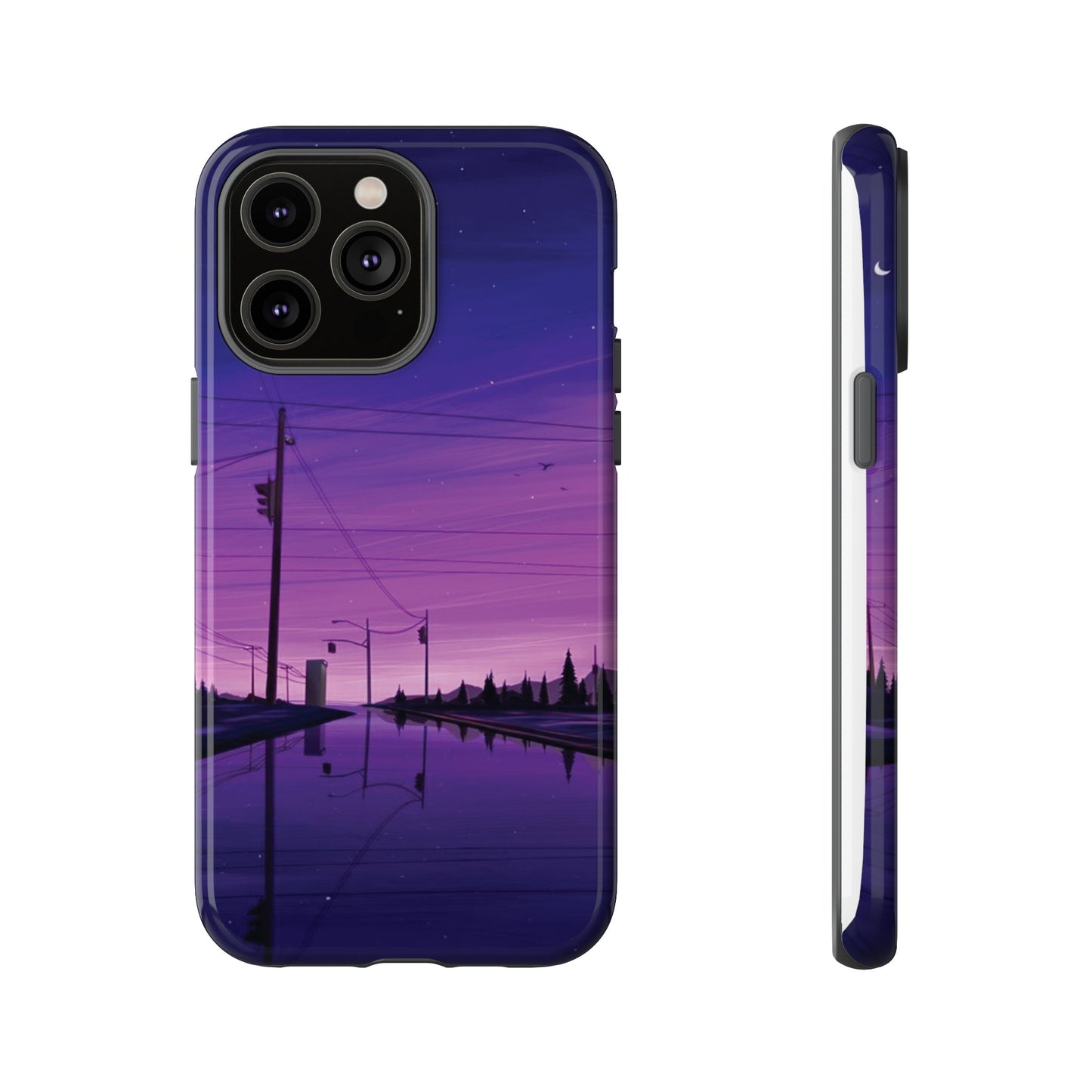 Purple Night Sky Wallpaper Phone Case | iPhone 15 Plus/ Pro, 14, 13, 12| Google Pixel 7, Pro, 5| Samsung Galaxy S23 All Major Phone Models