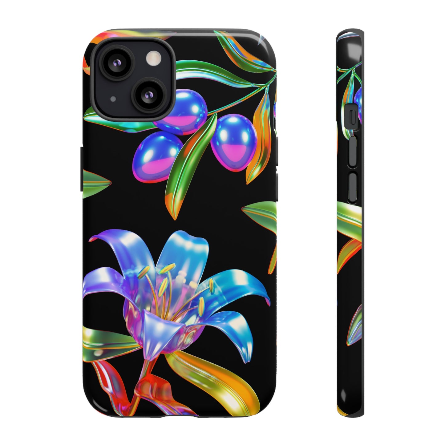 Metallic Flowers Phone Case | iPhone 15 Plus/ Pro, 14, 13, 12| Google Pixel 7, Pro, 5| Samsung Galaxy S23 All Major Phone Models