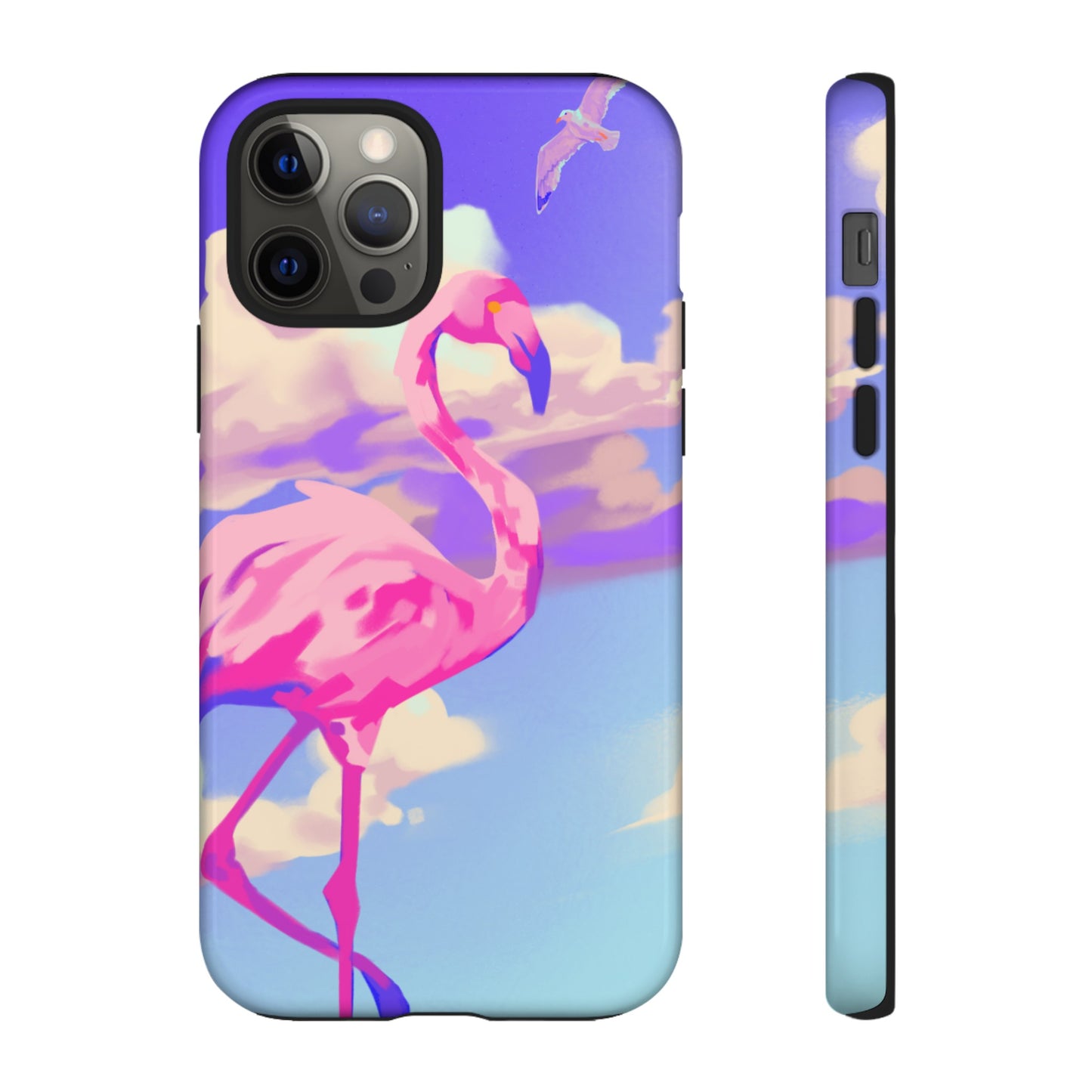 Flamingo In The Clouds Phone Case | iPhone 15 Plus/ Pro, 14, 13, 12| Google Pixel 7, Pro, 5| Samsung Galaxy S23 All Major Phone Models