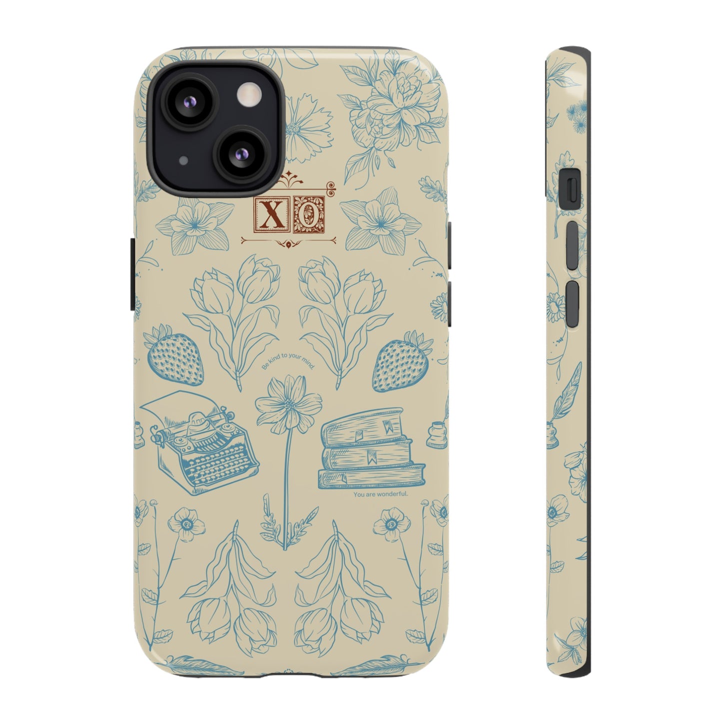 Typewriter Among The Flowers Phone Case | iPhone 15 Plus/ Pro, 14, 13, 12| Google Pixel 7, Pro, 5| Samsung Galaxy S23 All Major Phone Models