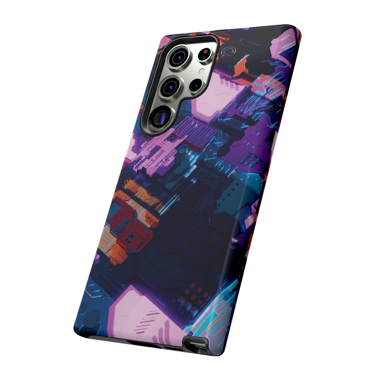 Purple Circuit Board Wallpaper Phone Case | iPhone 15 Plus/ Pro, 14, 13, 12| Google Pixel 7, Pro, 5| Samsung Galaxy S23 All Major Phone Models