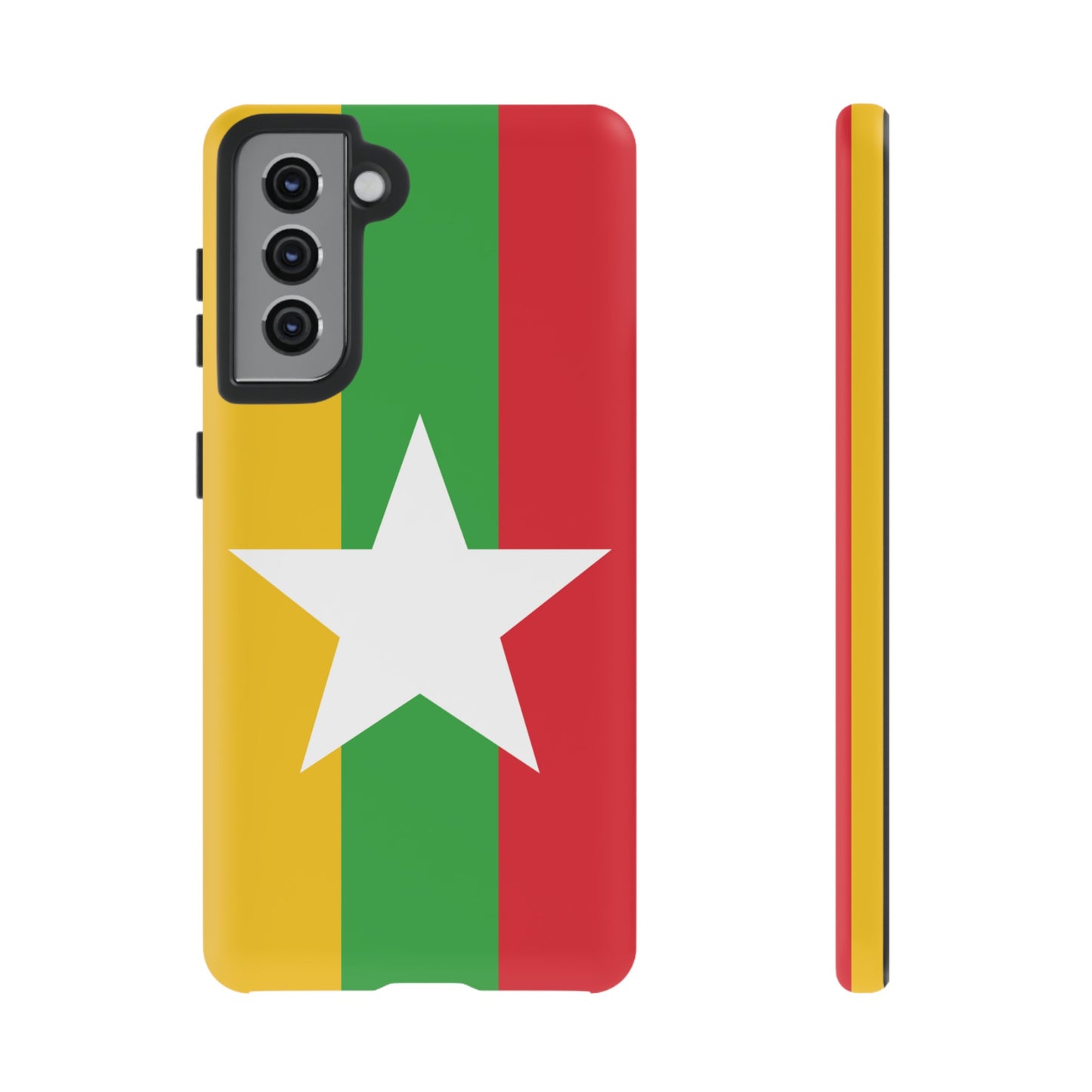 Myanmar Flag Phone Case | iPhone 15 Plus/ Pro, 14, 13, 12| Google Pixel 7, Pro, 5| Samsung Galaxy S23 All Major Phone Models