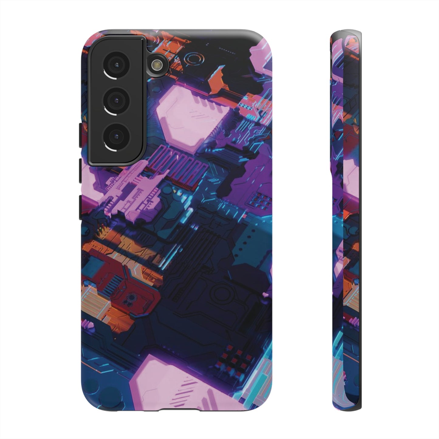 Purple Circuit Board Wallpaper Phone Case | iPhone 15 Plus/ Pro, 14, 13, 12| Google Pixel 7, Pro, 5| Samsung Galaxy S23 All Major Phone Models