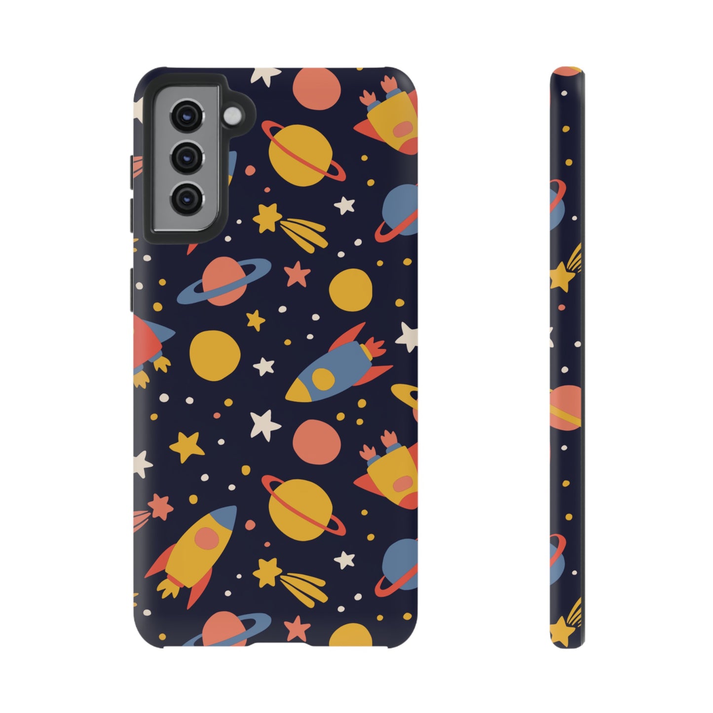 Cartoon Space Wallpaper Phone Case | iPhone 15 Plus/ Pro, 14, 13, 12| Google Pixel 7, Pro, 5| Samsung Galaxy S23 All Major Phone Models