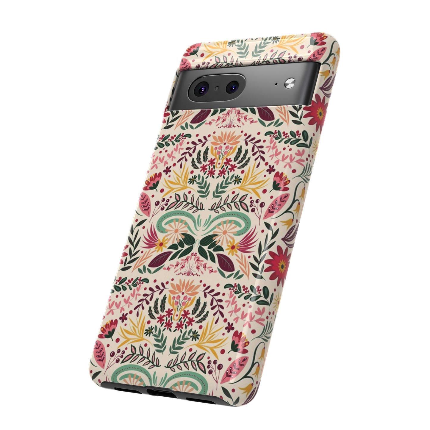 Bright Floral Wallpaper Phone Case | iPhone 15 Plus/ Pro, 14, 13, 12| Google Pixel 7, Pro, 5| Samsung Galaxy S23 All Major Phone Models