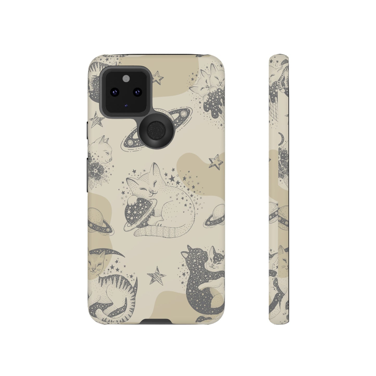 Floating Cosmic Cat Comfort Phone Case | iPhone 15 Plus/ Pro, 14, 13, 12| Google Pixel 7, Pro, 5| Samsung Galaxy S23 All Major Phone Models