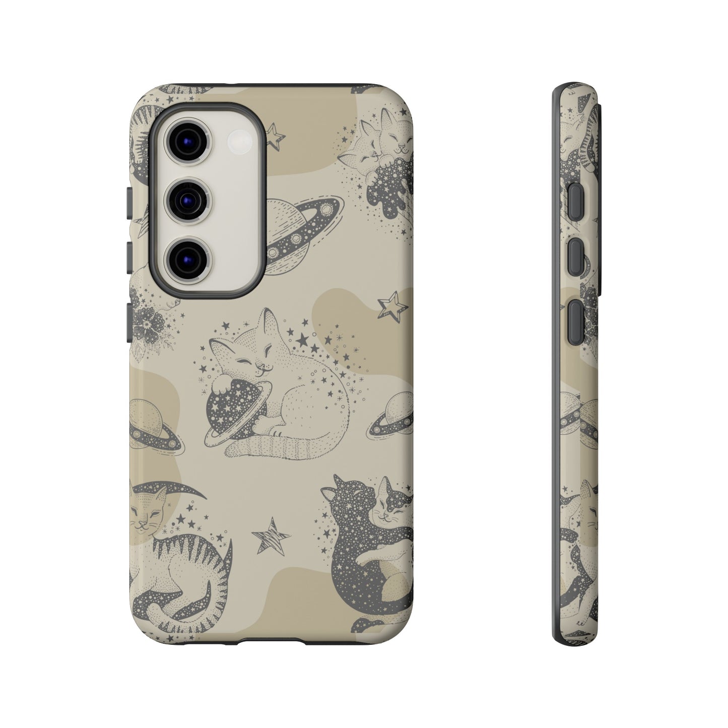 Floating Cosmic Cat Comfort Phone Case | iPhone 15 Plus/ Pro, 14, 13, 12| Google Pixel 7, Pro, 5| Samsung Galaxy S23 All Major Phone Models