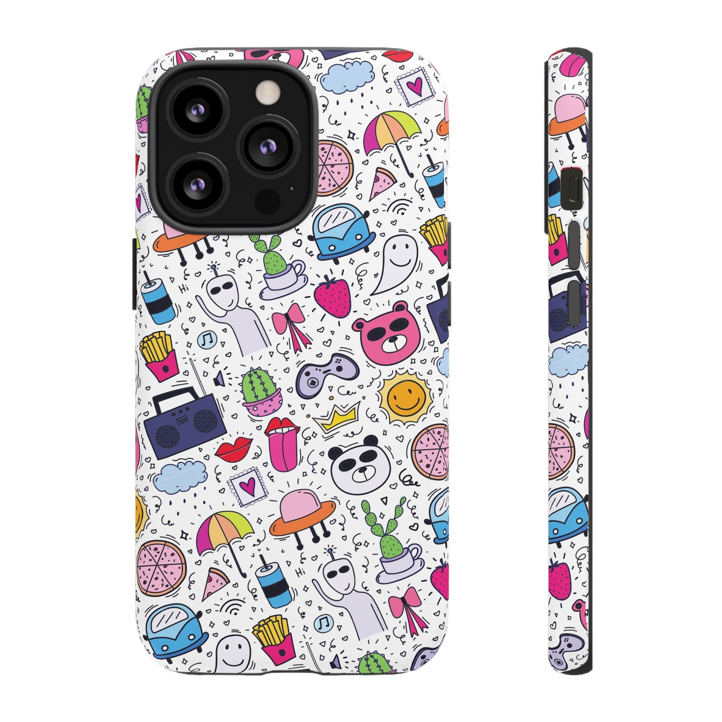 Cartoon Collage Phone Case | iPhone 15 Plus/ Pro, 14, 13, 12| Google Pixel 7, Pro, 5| Samsung Galaxy S23 All Major Phone Models