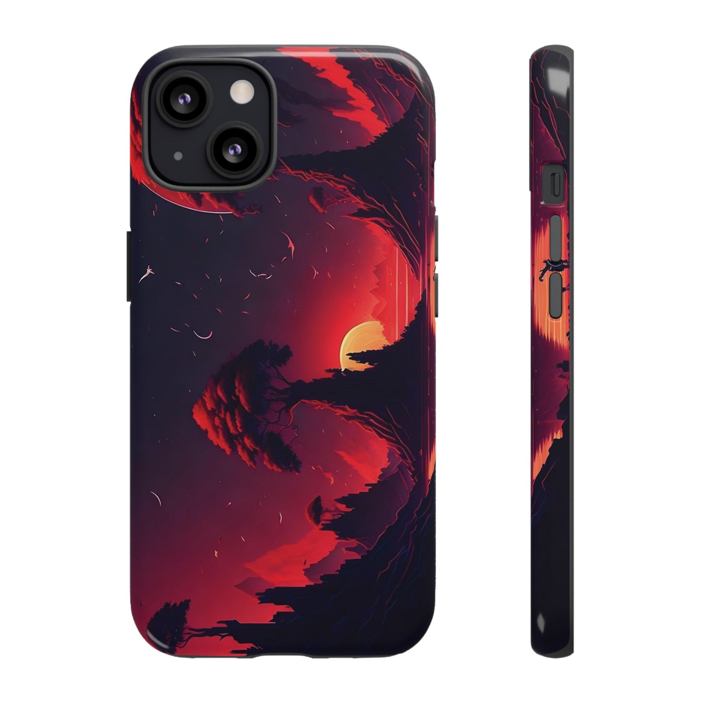 Red Sunset Wallpaper Phone Case | iPhone 15 Plus/ Pro, 14, 13, 12| Google Pixel 7, Pro, 5| Samsung Galaxy S23 All Major Phone Models