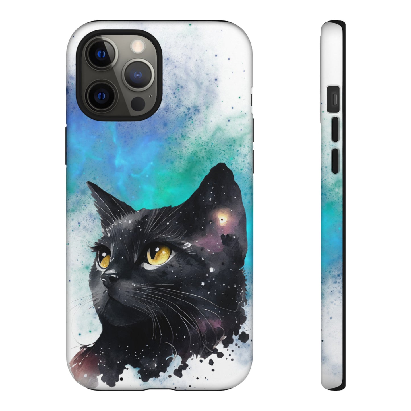 Cosmic Black Cat Phone Case | iPhone 15 Plus/ Pro, 14, 13, 12| Google Pixel 7, Pro, 5| Samsung Galaxy S23 All Major Phone Models