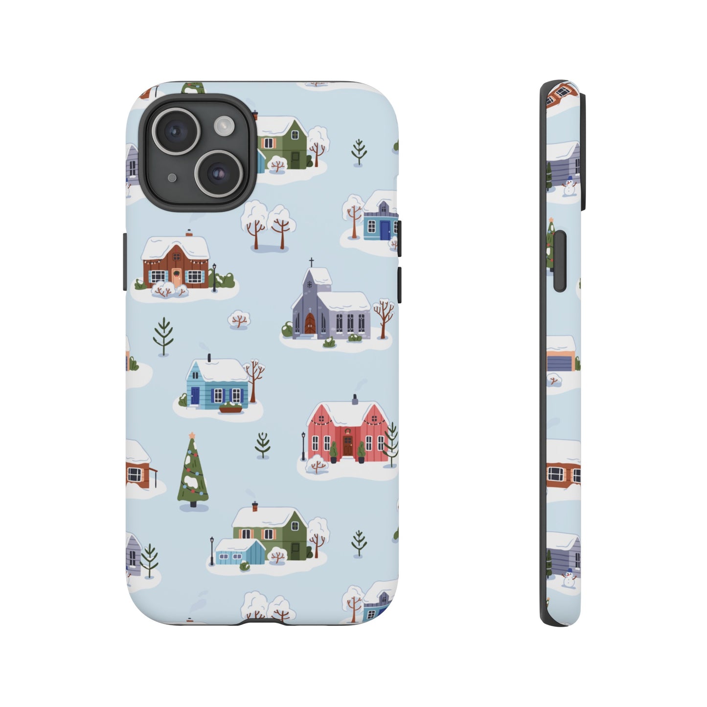 Snowy Merry Christmas Wallpaper Phone Case | iPhone 15 Plus/ Pro, 14, 13, 12| Google Pixel 7, Pro, 5| Samsung Galaxy S23 All Major Phone Models