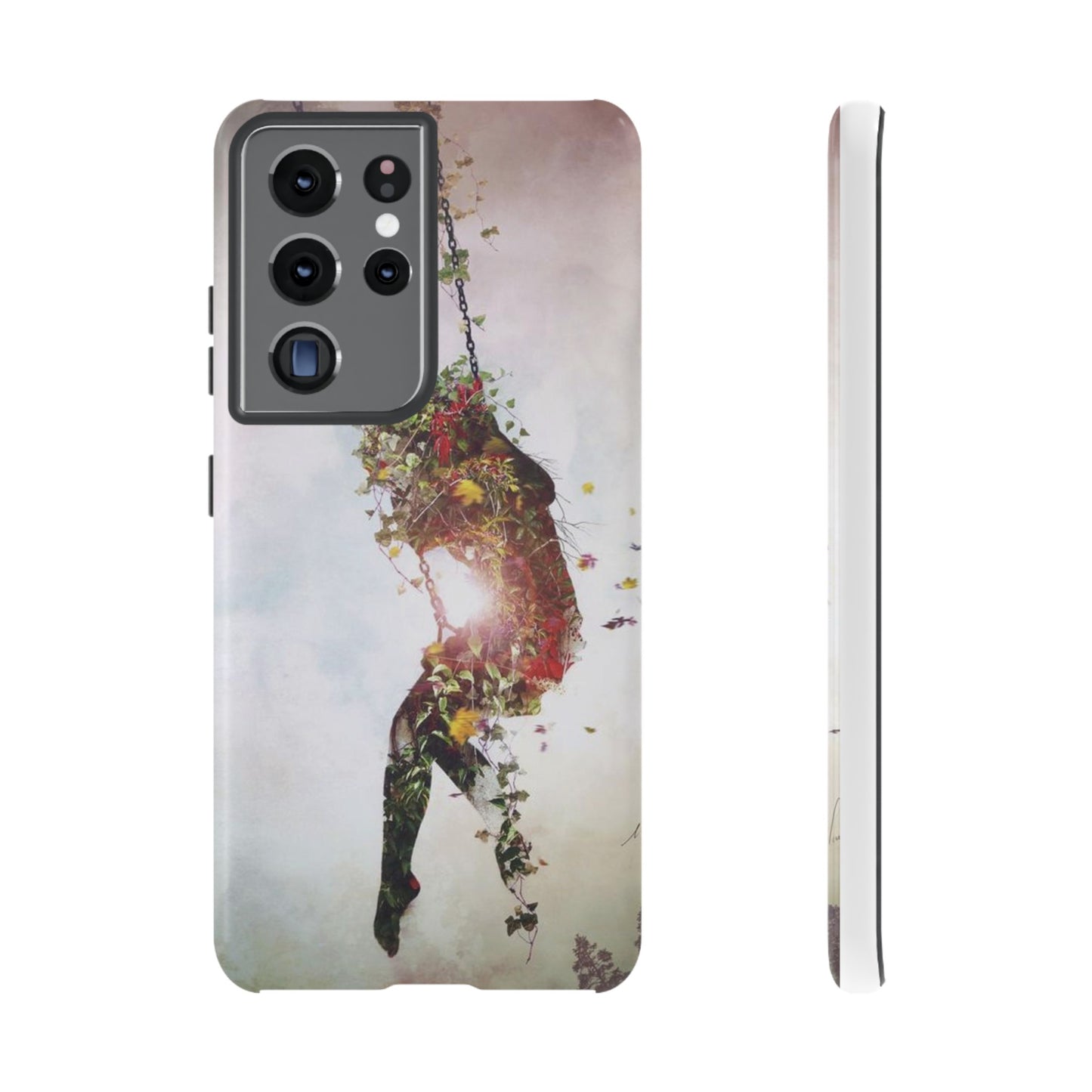 Flower Swing Girl Wallpaper Phone Case | iPhone 15 Plus/ Pro, 14, 13, 12| Google Pixel 7, Pro, 5| Samsung Galaxy S23 All Major Phone Models