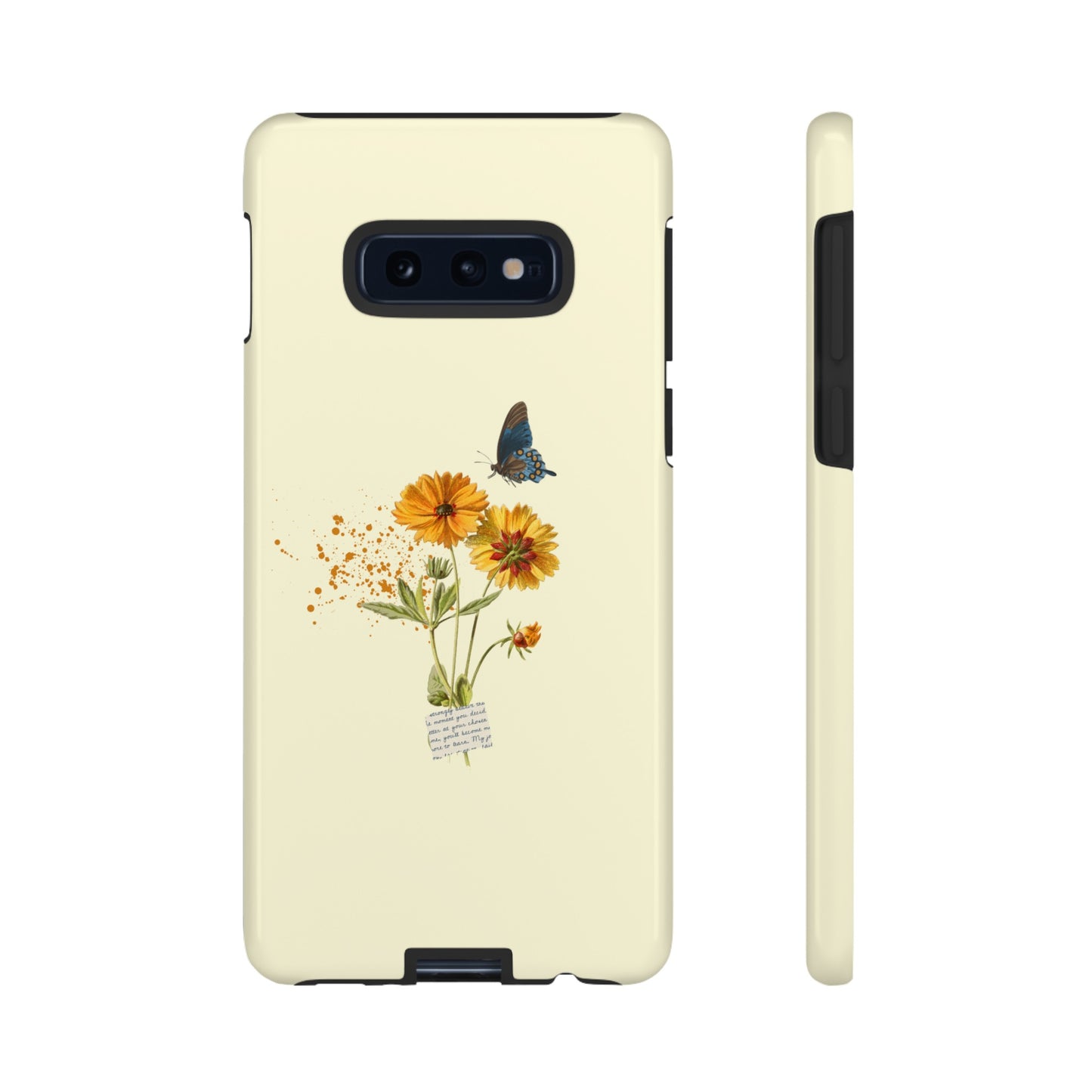 Butterfly Sunflowers Phone Case | iPhone 15 Plus/ Pro, 14, 13, 12| Google Pixel 7, Pro, 5| Samsung Galaxy S23 All Major Phone Models