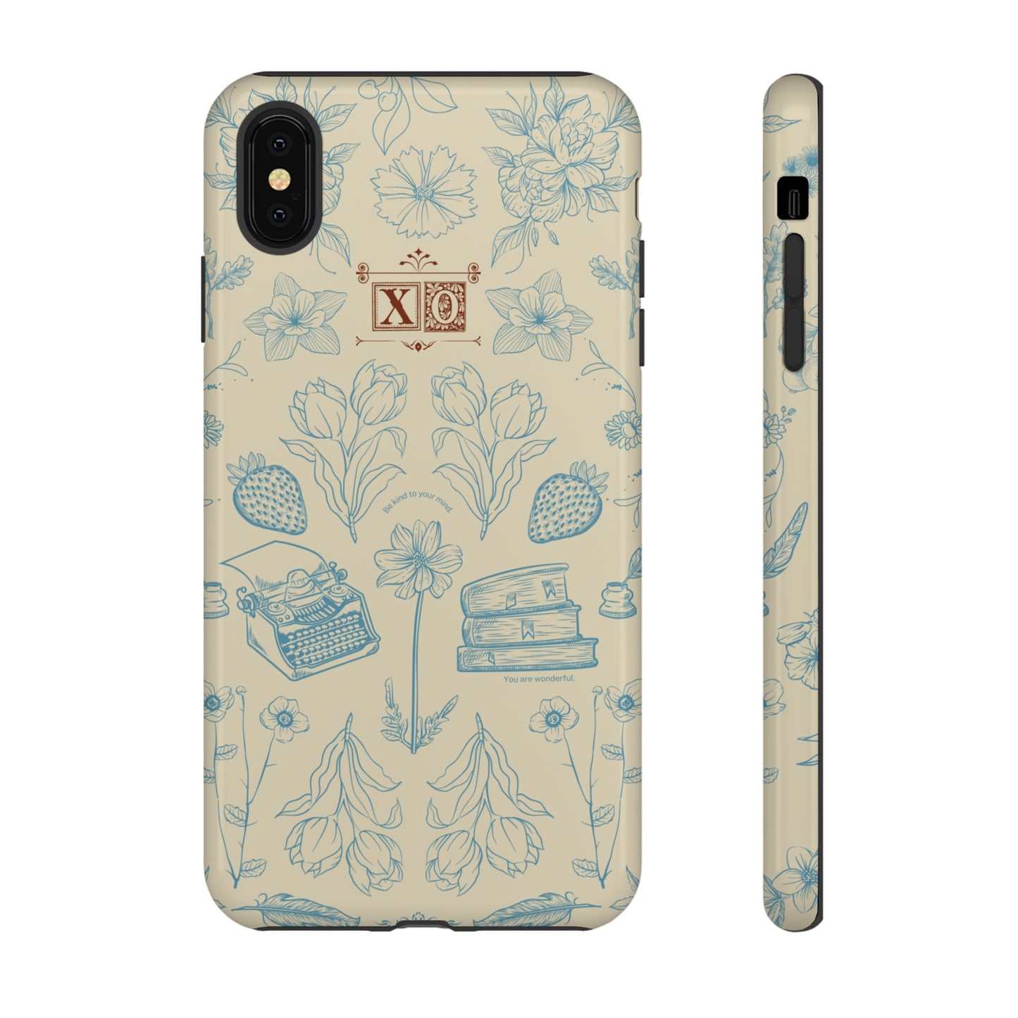 Typewriter Among The Flowers Phone Case | iPhone 15 Plus/ Pro, 14, 13, 12| Google Pixel 7, Pro, 5| Samsung Galaxy S23 All Major Phone Models