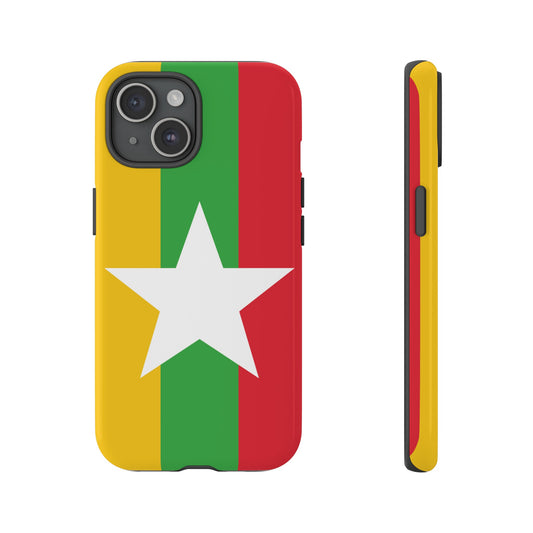 Myanmar Flag Phone Case | iPhone 15 Plus/ Pro, 14, 13, 12| Google Pixel 7, Pro, 5| Samsung Galaxy S23 All Major Phone Models