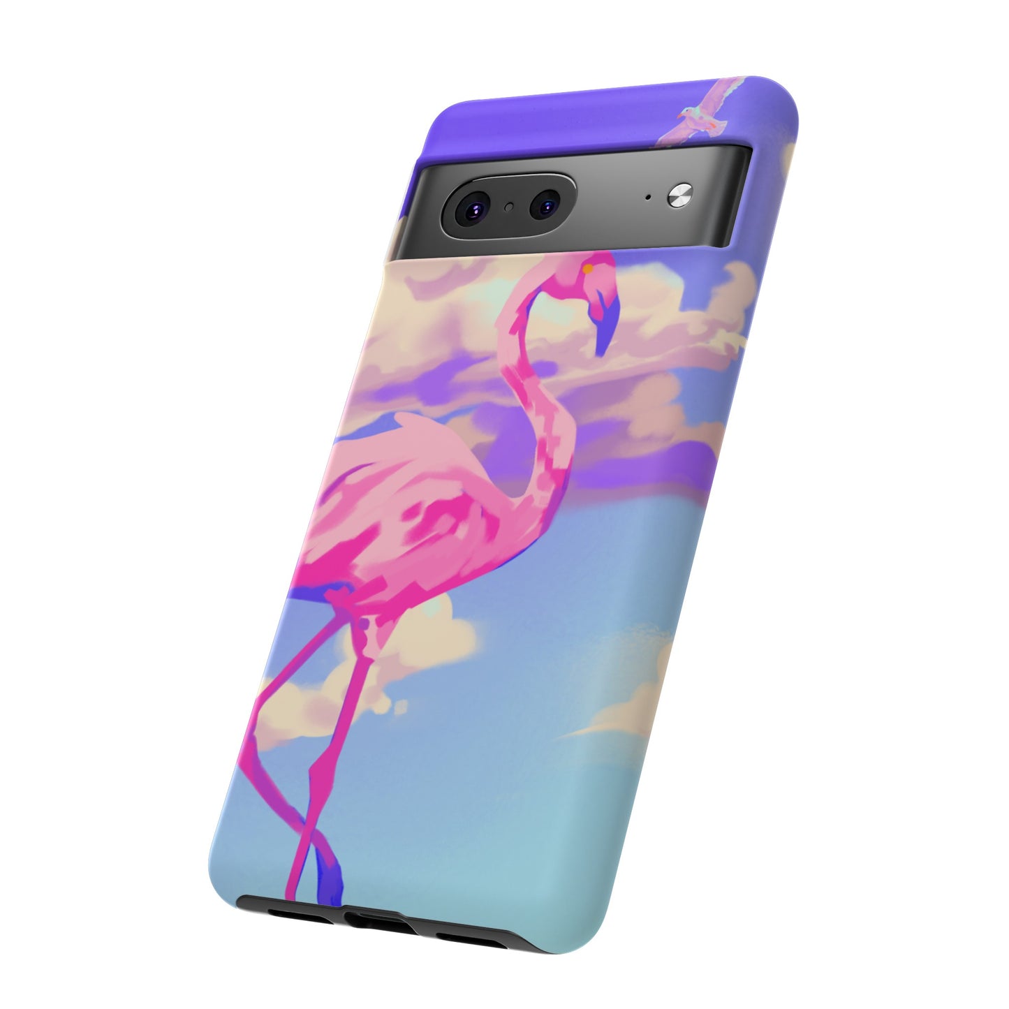 Flamingo In The Clouds Phone Case | iPhone 15 Plus/ Pro, 14, 13, 12| Google Pixel 7, Pro, 5| Samsung Galaxy S23 All Major Phone Models