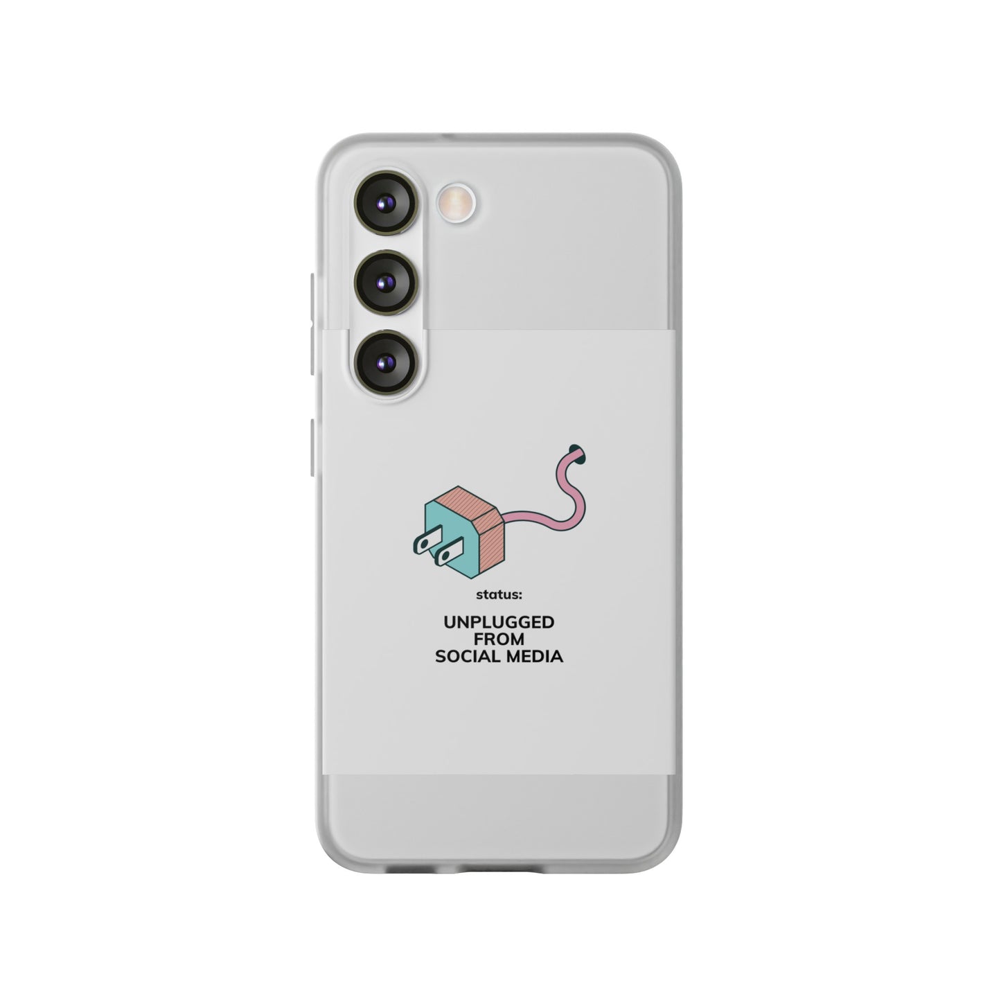 Unplugged From Social Media Phone Case | iPhone 15 Plus/ Pro, 14, 13, 12| Google Pixel 7, Pro, 5| Samsung Galaxy S23 All Major Phone Models